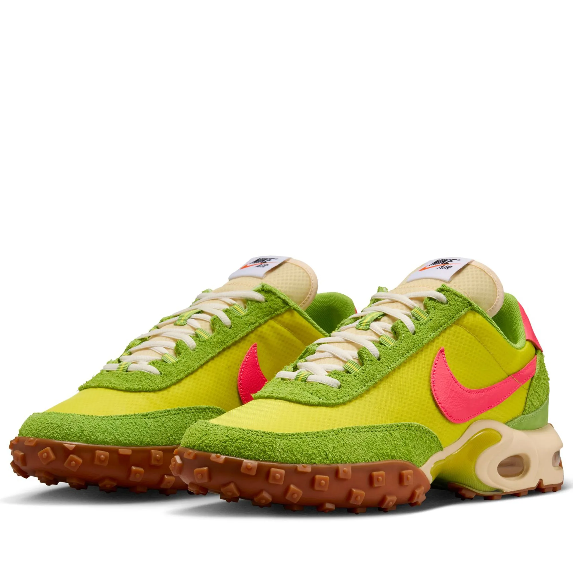 Durable Outsole Rubber Stitch Down Technique Nike Air Max Waffle SP 2 - Electrolime/Flash Crimson