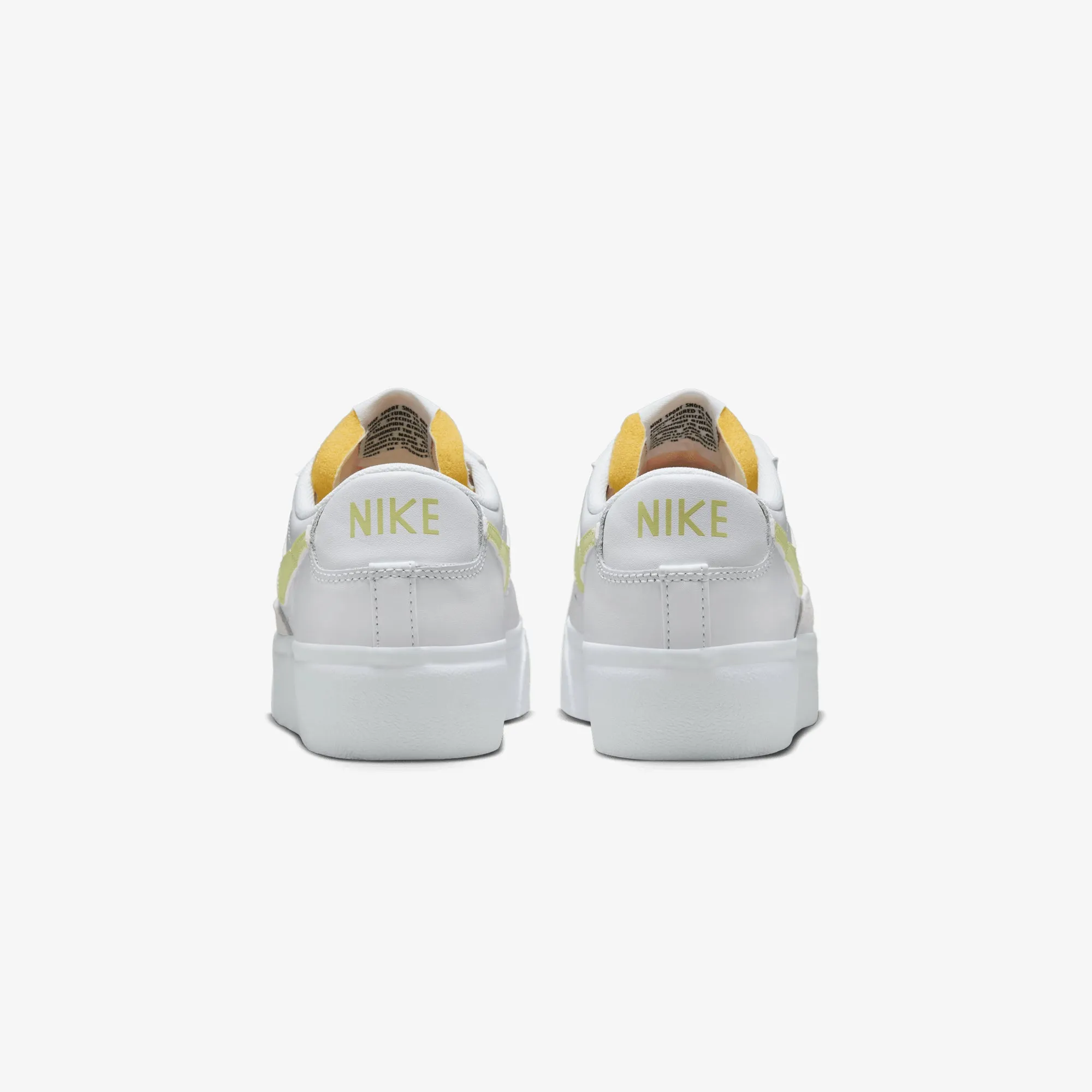 Anti Static Materials Hyper Durable Rubber Compound NIKE | BLAZER LOW PLATFORM { WHITE/LIFE LIME-TM ORANGE-BLACK