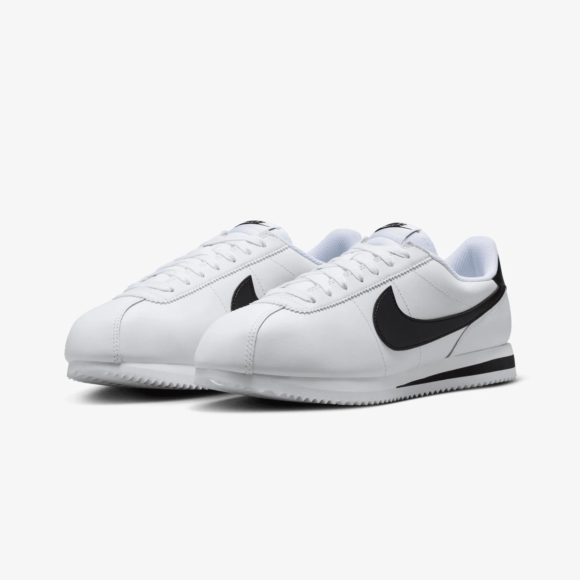 NIKE | CORTEZ LEATHER { WHITE/BLACK Glam support Non Slip Inner Sock