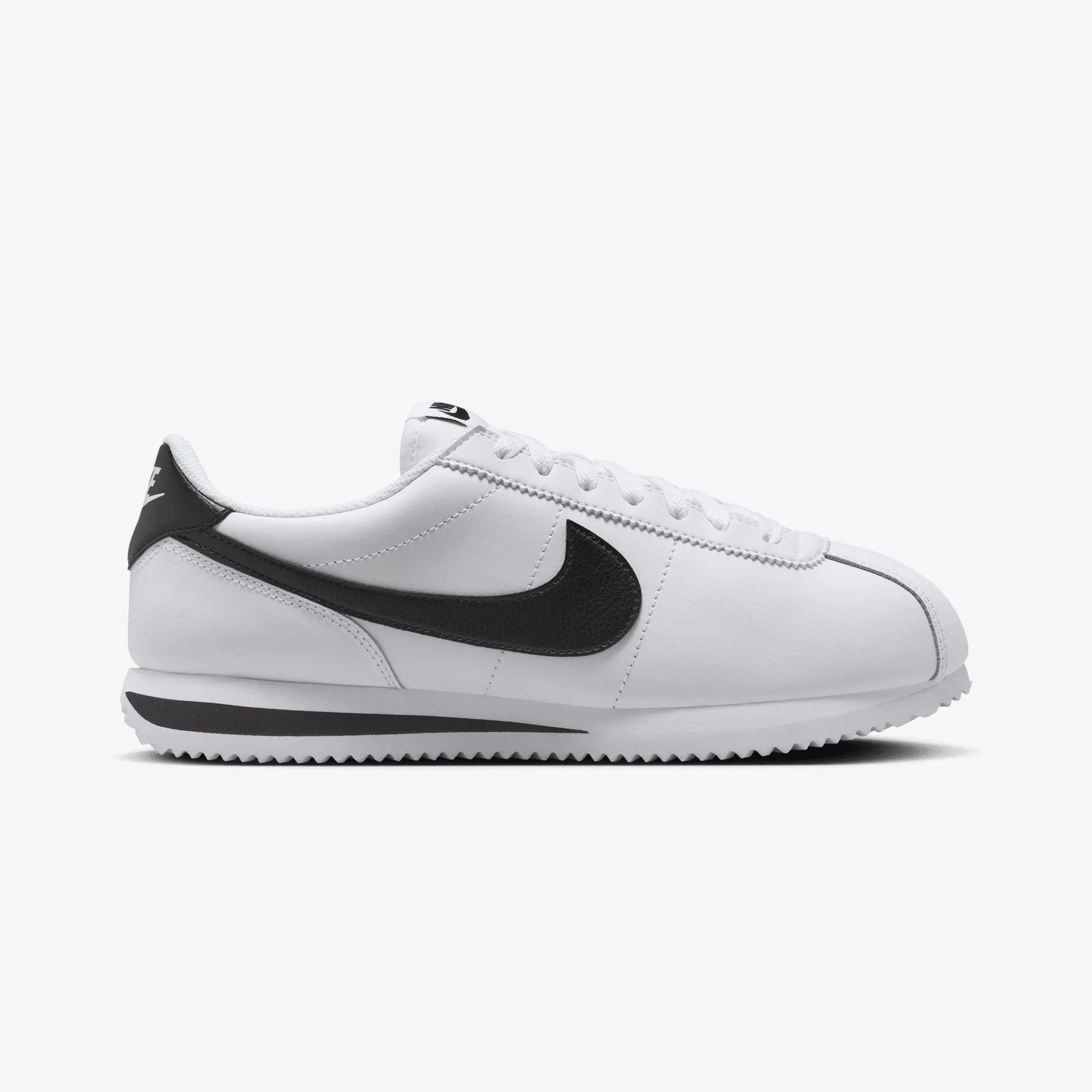 NIKE | CORTEZ LEATHER { WHITE/BLACK Comfortable Walk Ergonomic Last Design