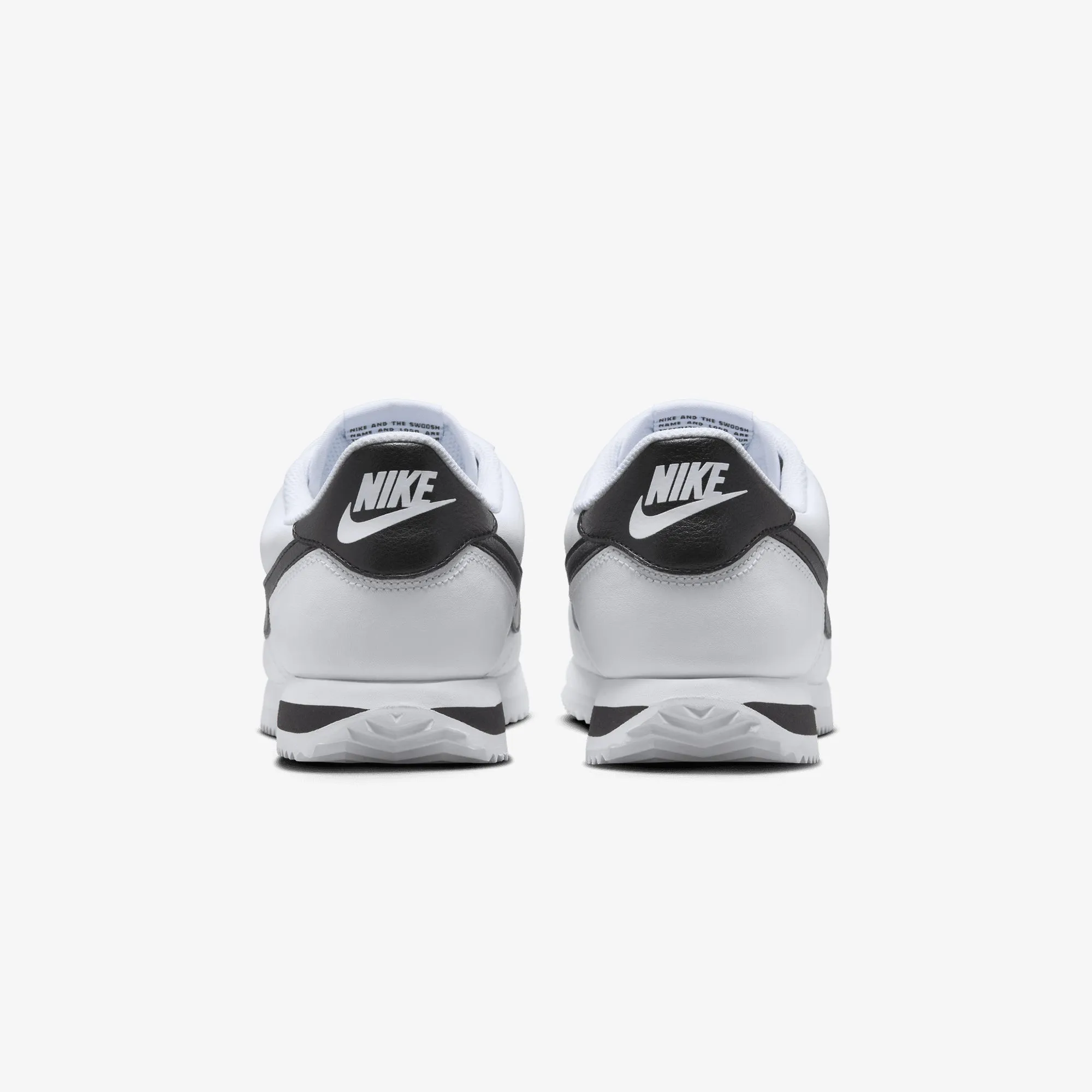 Low Cushion Side Grip NIKE | CORTEZ LEATHER { WHITE/BLACK