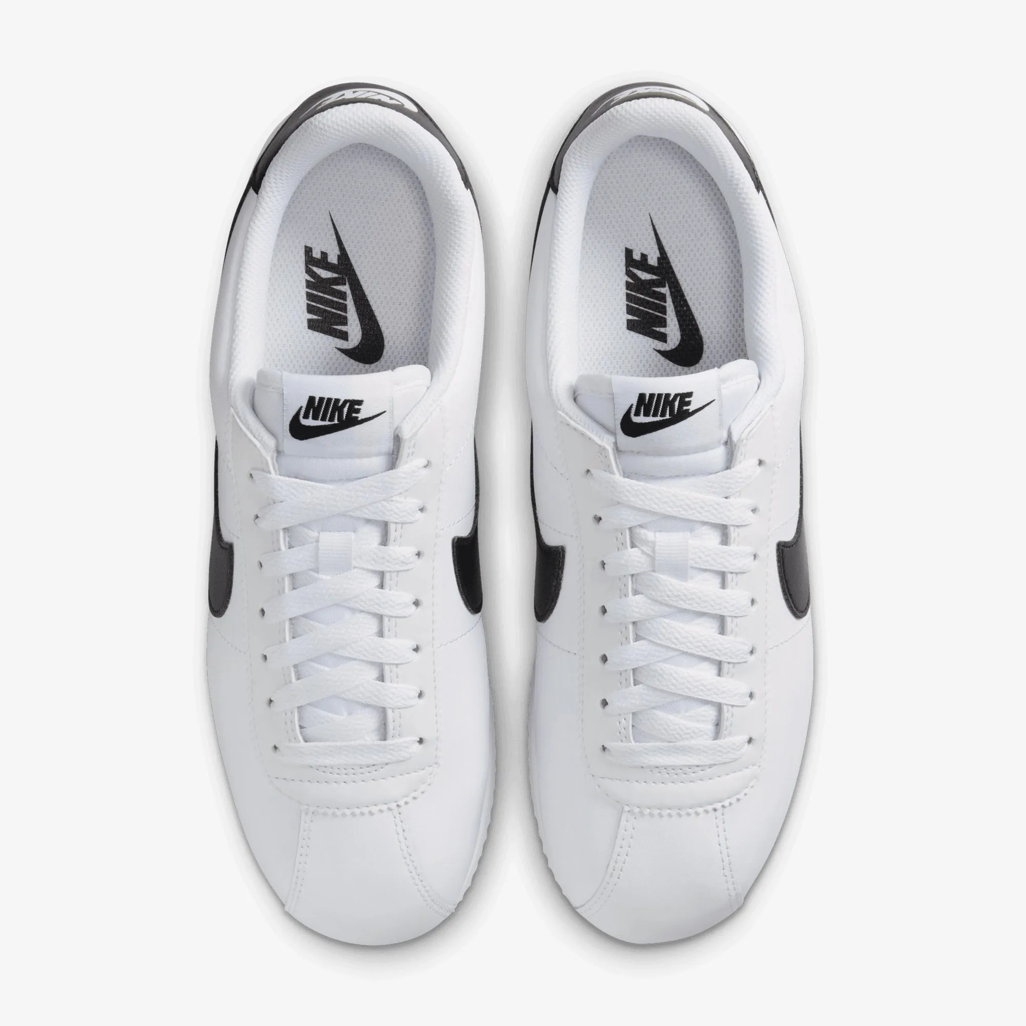 NIKE | CORTEZ LEATHER { WHITE/BLACK Shock Absorption Midsole