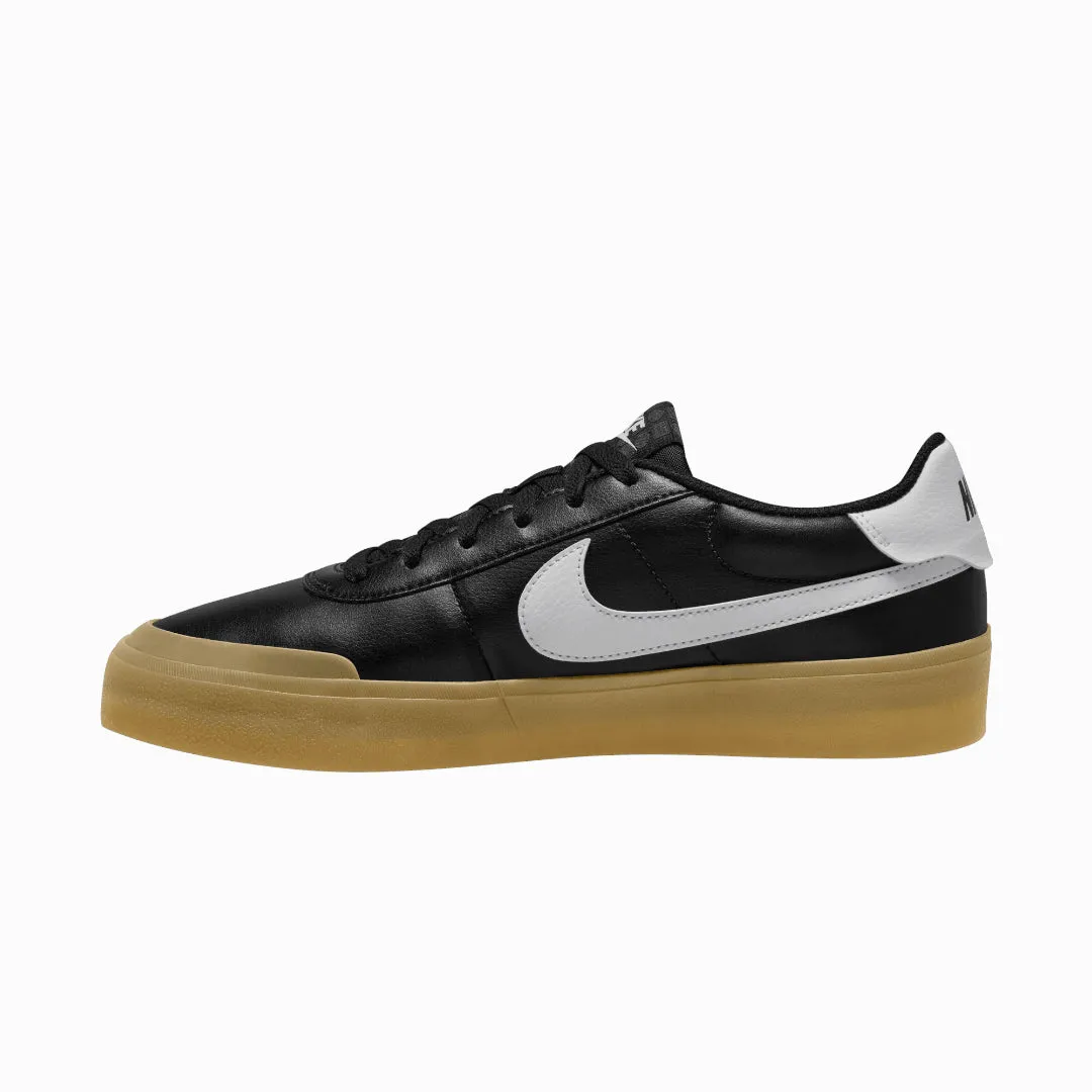 Dual Density Midsole Vulcanized Sole Nike | COURT SHOT { BLACK/WHITE-GUM LIGHT BROWN