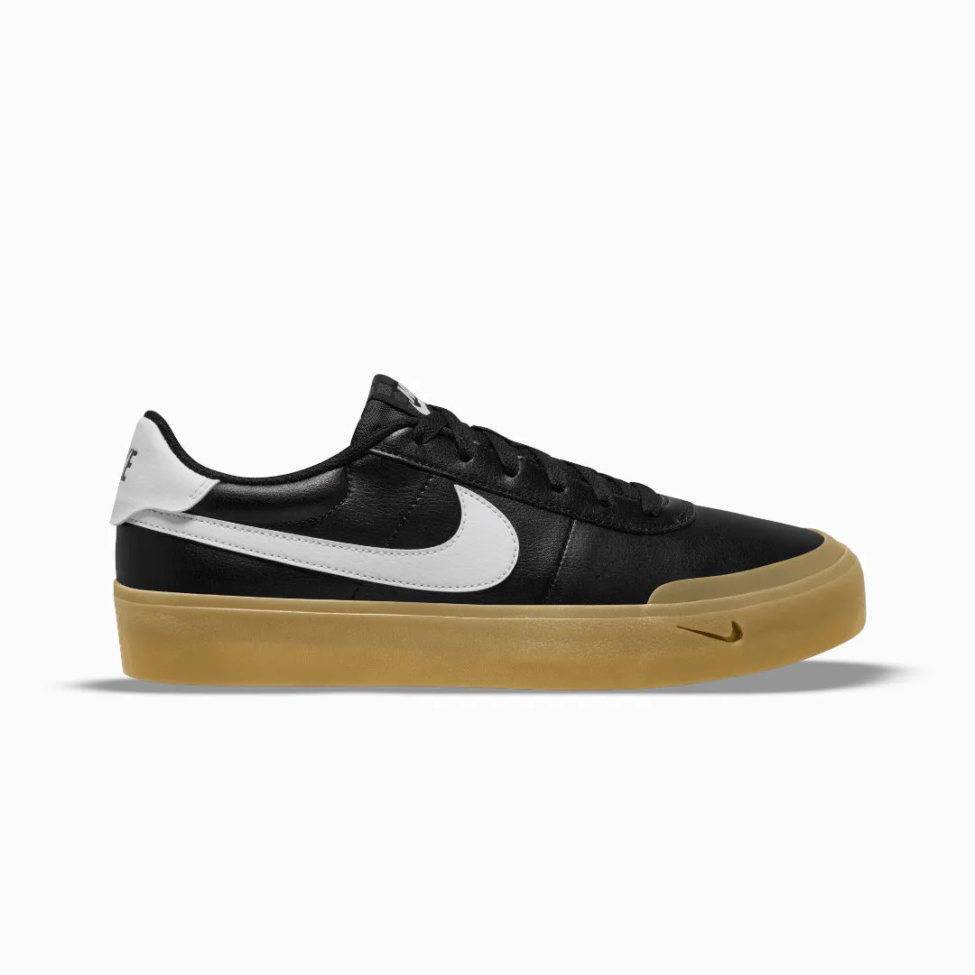 Simple Aesthetic Torsion Stability Nike | COURT SHOT { BLACK/WHITE-GUM LIGHT BROWN