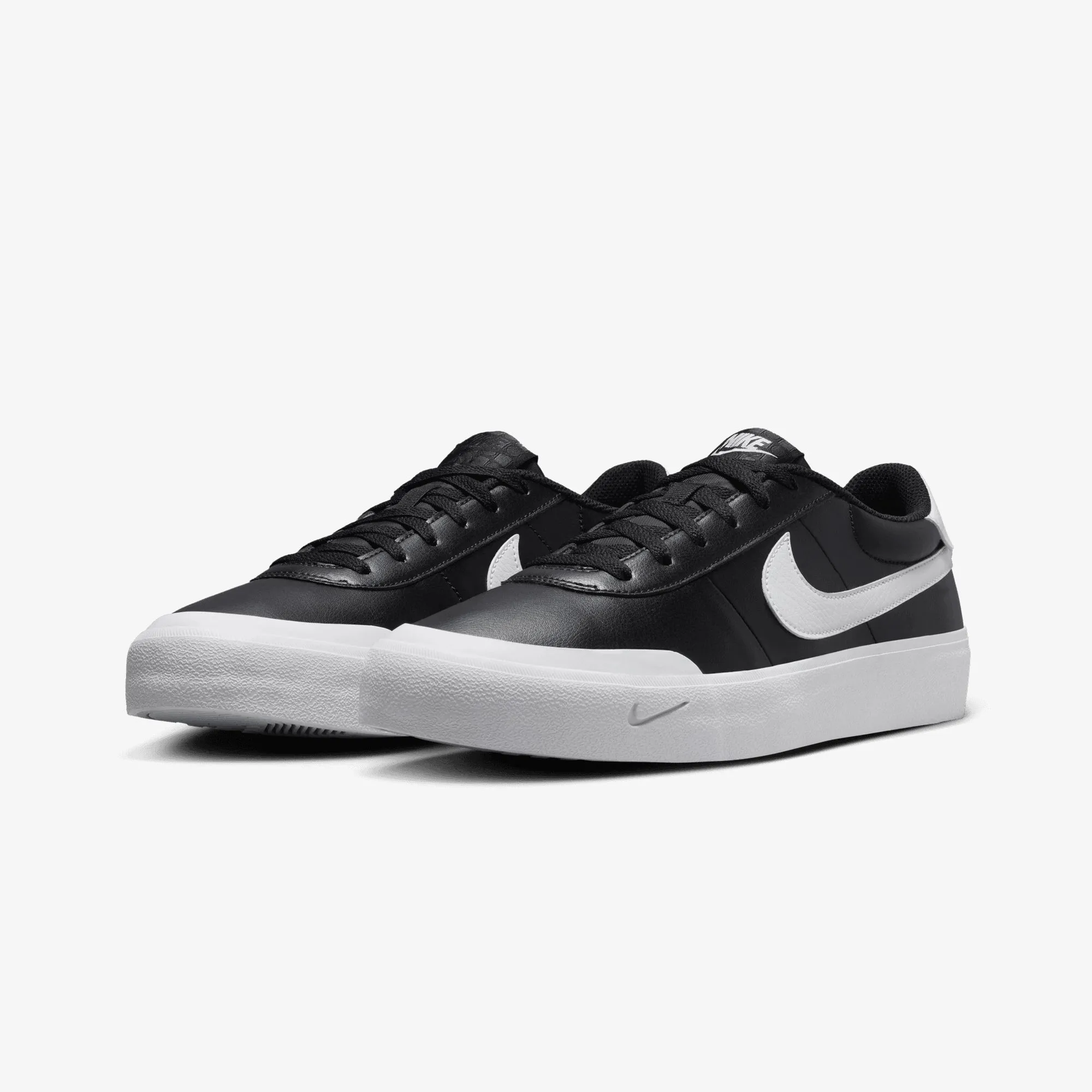 Nike | COURT SHOT { BLACK/WHITE Knit Weave Texture