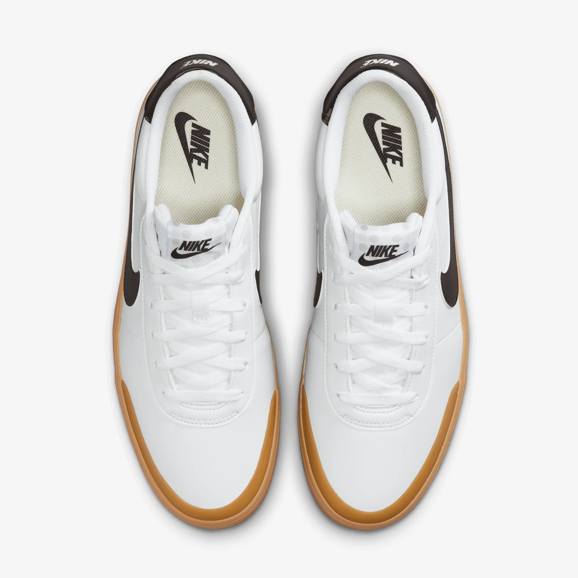 Modern Wear TPU sole Nike | COURT SHOT { WHITE/BLACK-GUM LIGHT BROWN
