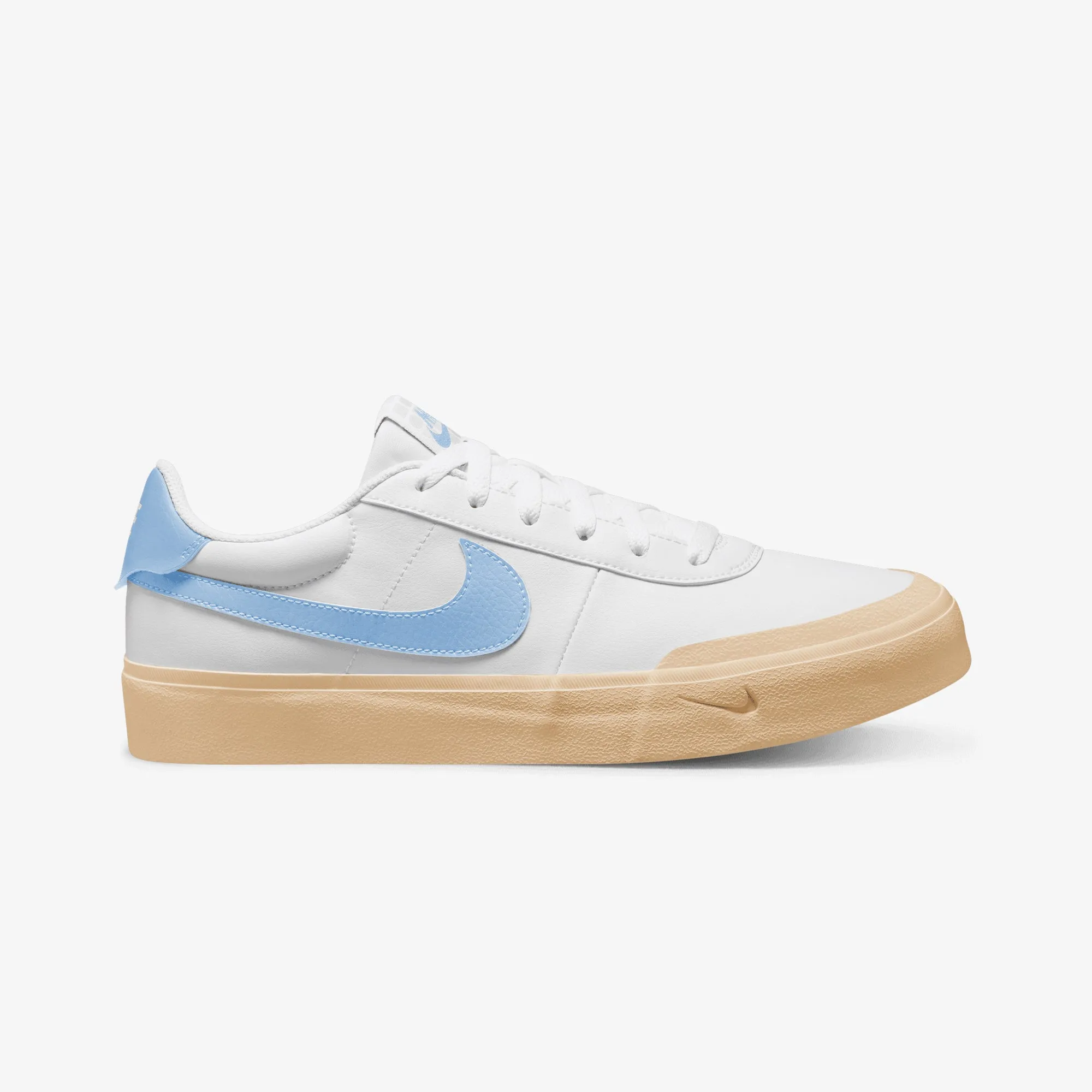Rigidity Control Nike | COURT SHOT { WHITE/PSYCHIC BLUE-GUM YELLOW