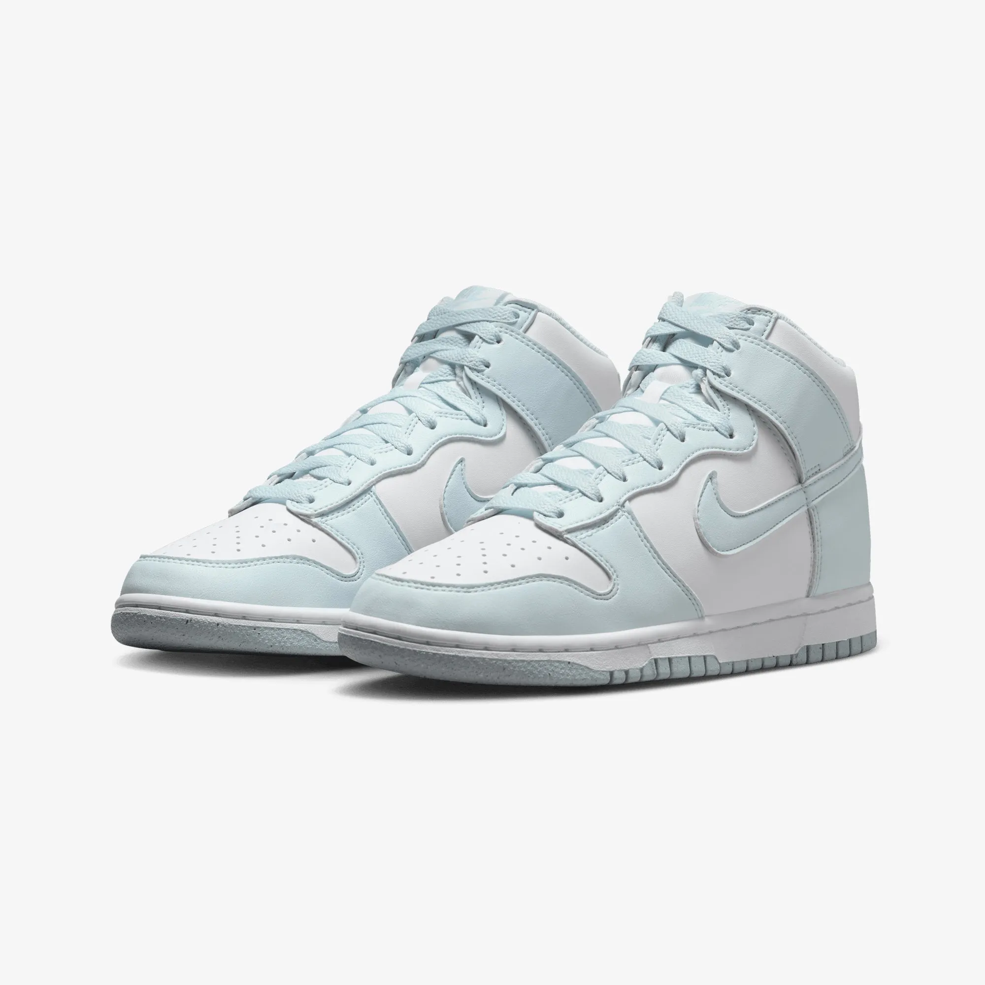 NIKE | DUNK HIGH NEXT NATURE { WHITE/GLACIER BLUE-WHITE Comfortable Tongue Dynamic Traction