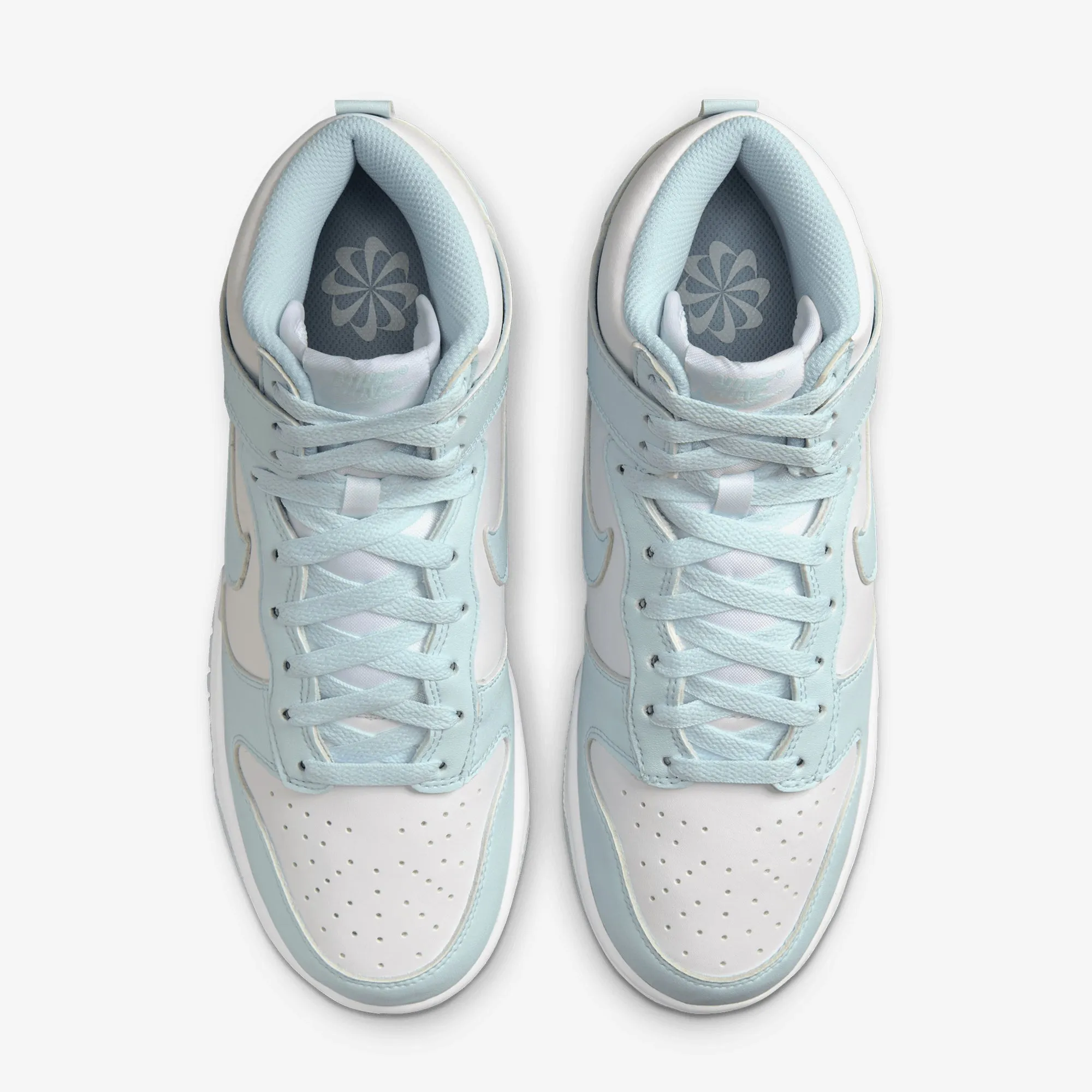 NIKE | DUNK HIGH NEXT NATURE { WHITE/GLACIER BLUE-WHITE Flex Groove Engineering OrthopedicDesign