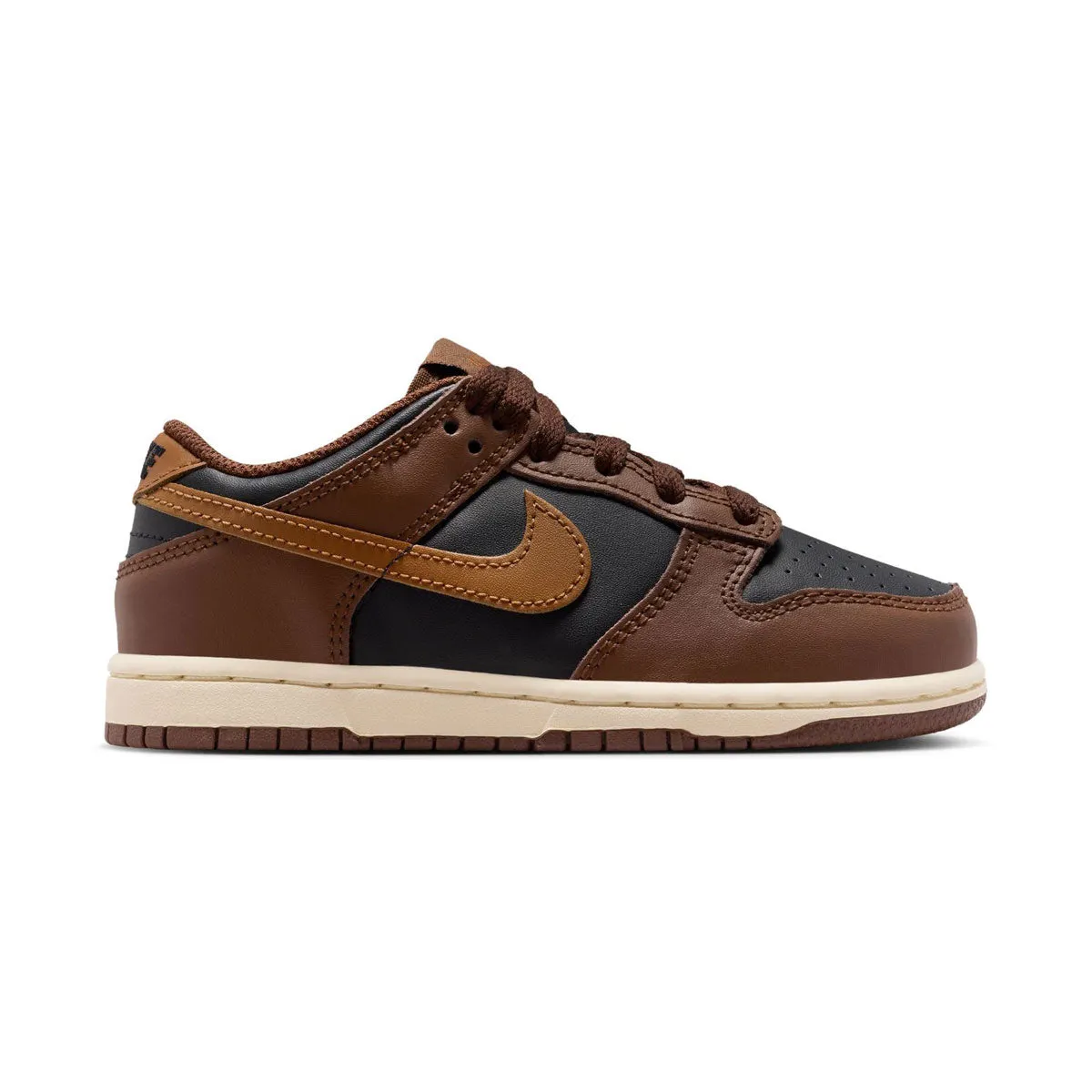Nike Dunk Low 'Brown Black' Little Kids' Shoes Flat Bottom Go Further