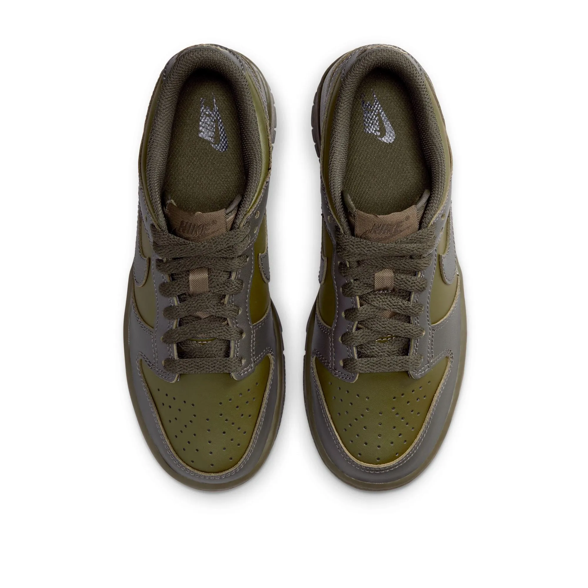 Streamlined Build Ultra Performance Nike Dunk Low (GS) - Cargo Khaki/University Red