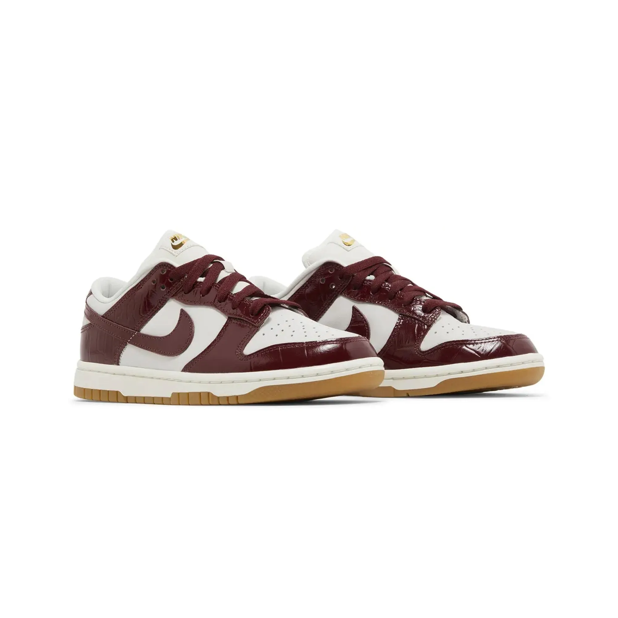 Nike Dunk Low LX 'Dark Team Red Croc' Women's (2024) Boost Comfort
