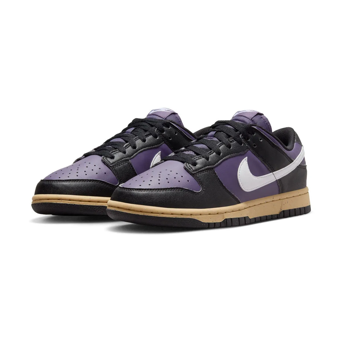 Sole Tech Tension Balanced Lacing Nike Dunk Low Next Nature 'Purple Black' Women's Shoes