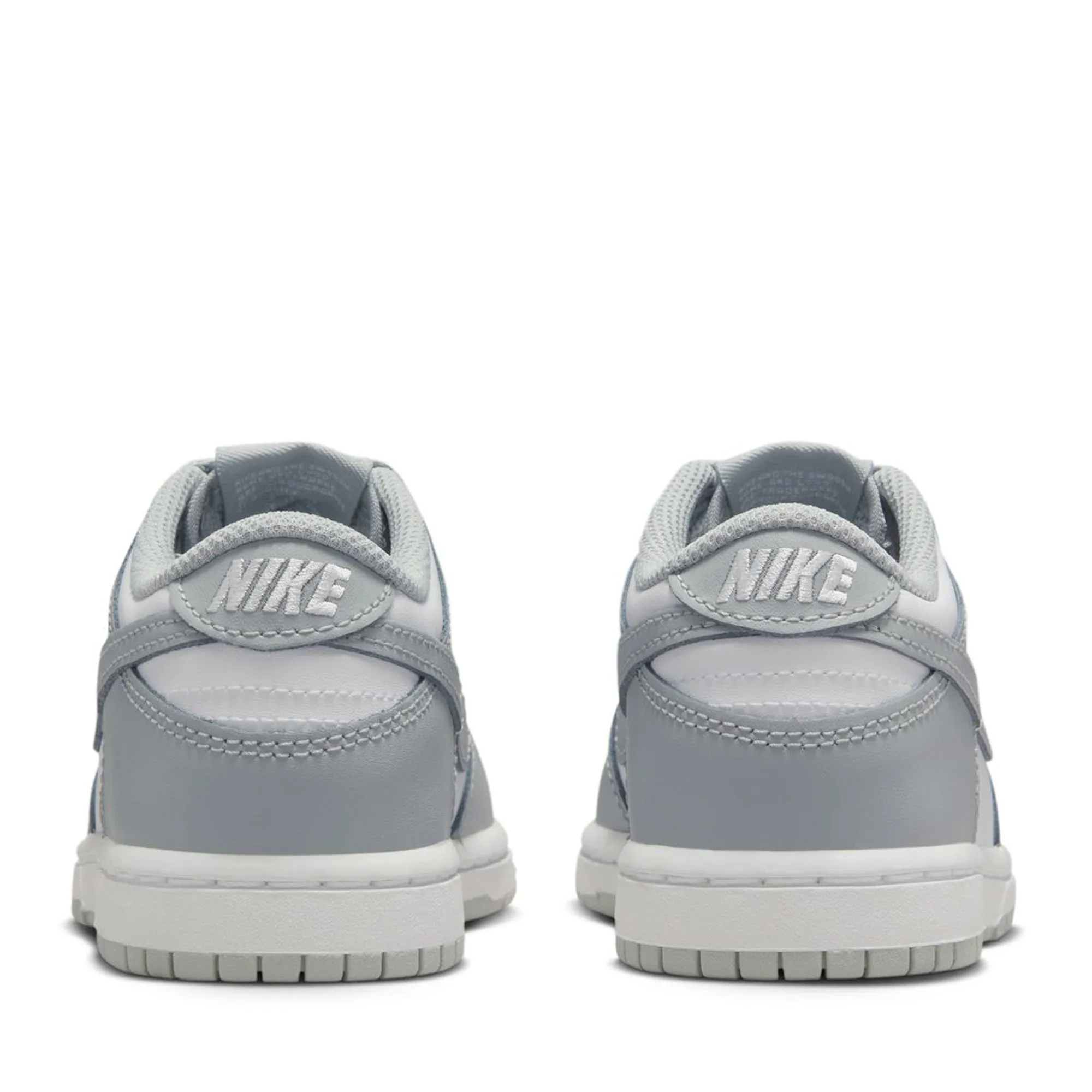 Nike Dunk Low (PS) - White/Light Smoke Grey Heel cradle