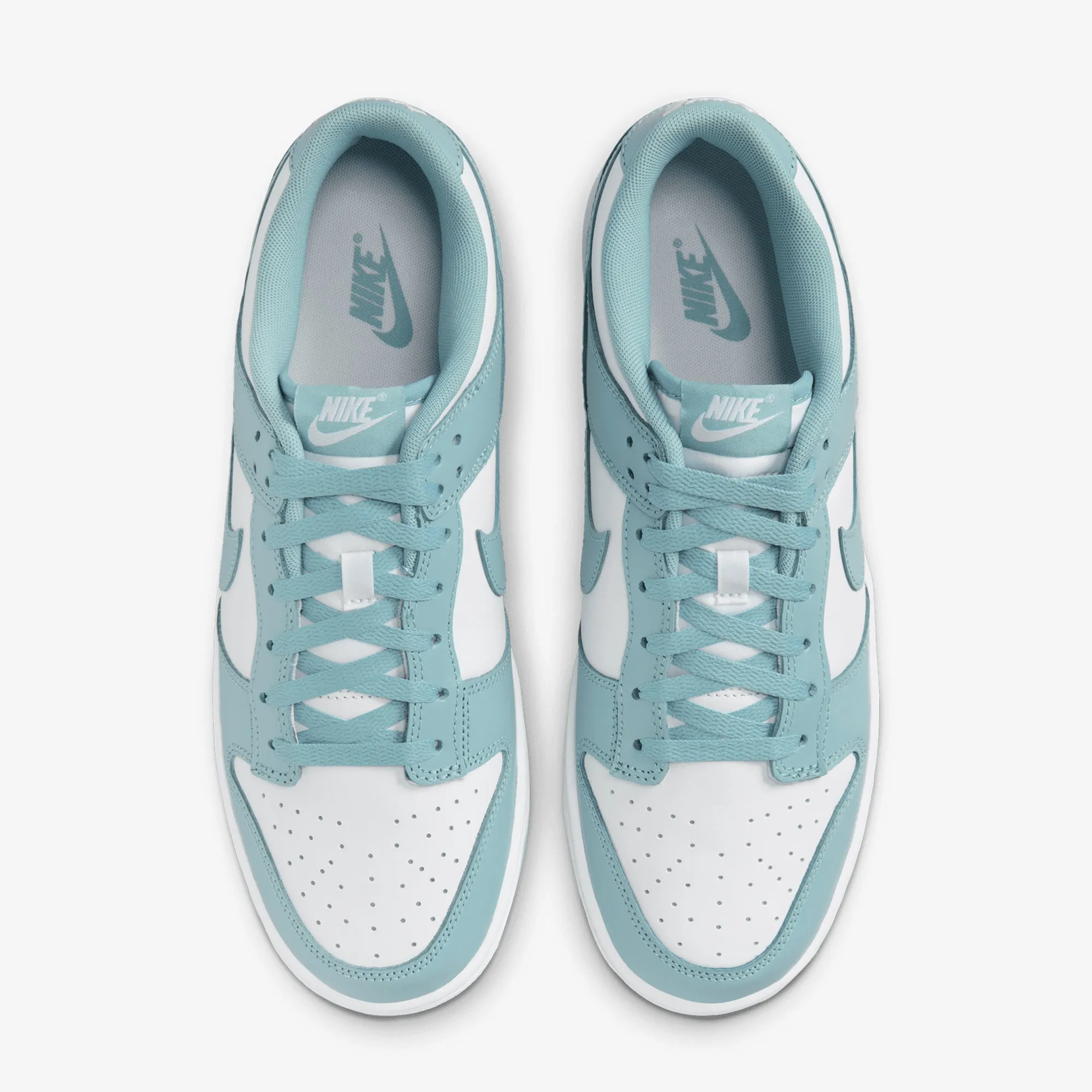 Impact Resistant Midsole NIKE | DUNK LOW RETRO { WHITE/DENIM TURQ