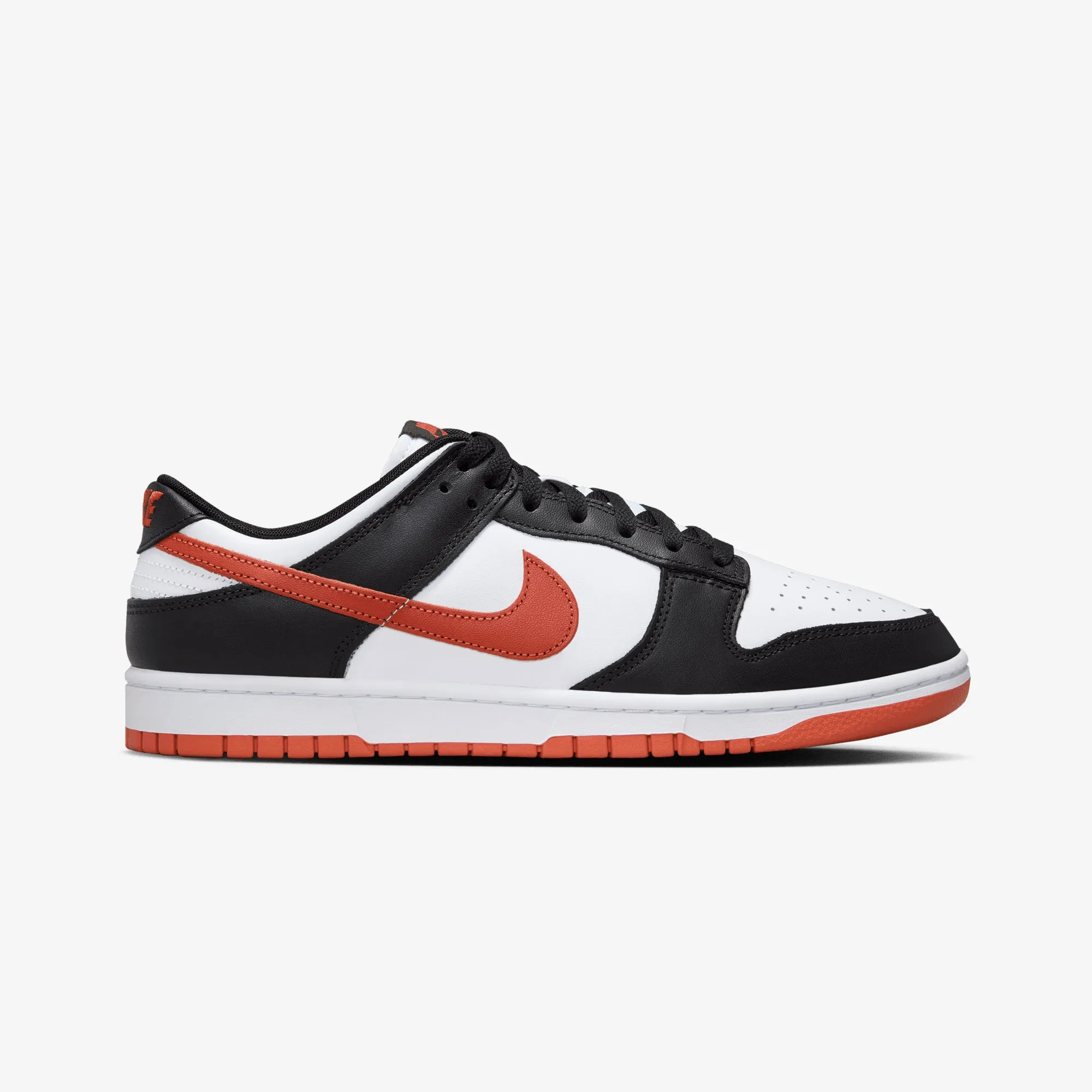 MultiDirectionalTread Reinforced sidewalls NIKE | DUNK LOW RETRO { WHITE/DRAGON RED-BLACK
