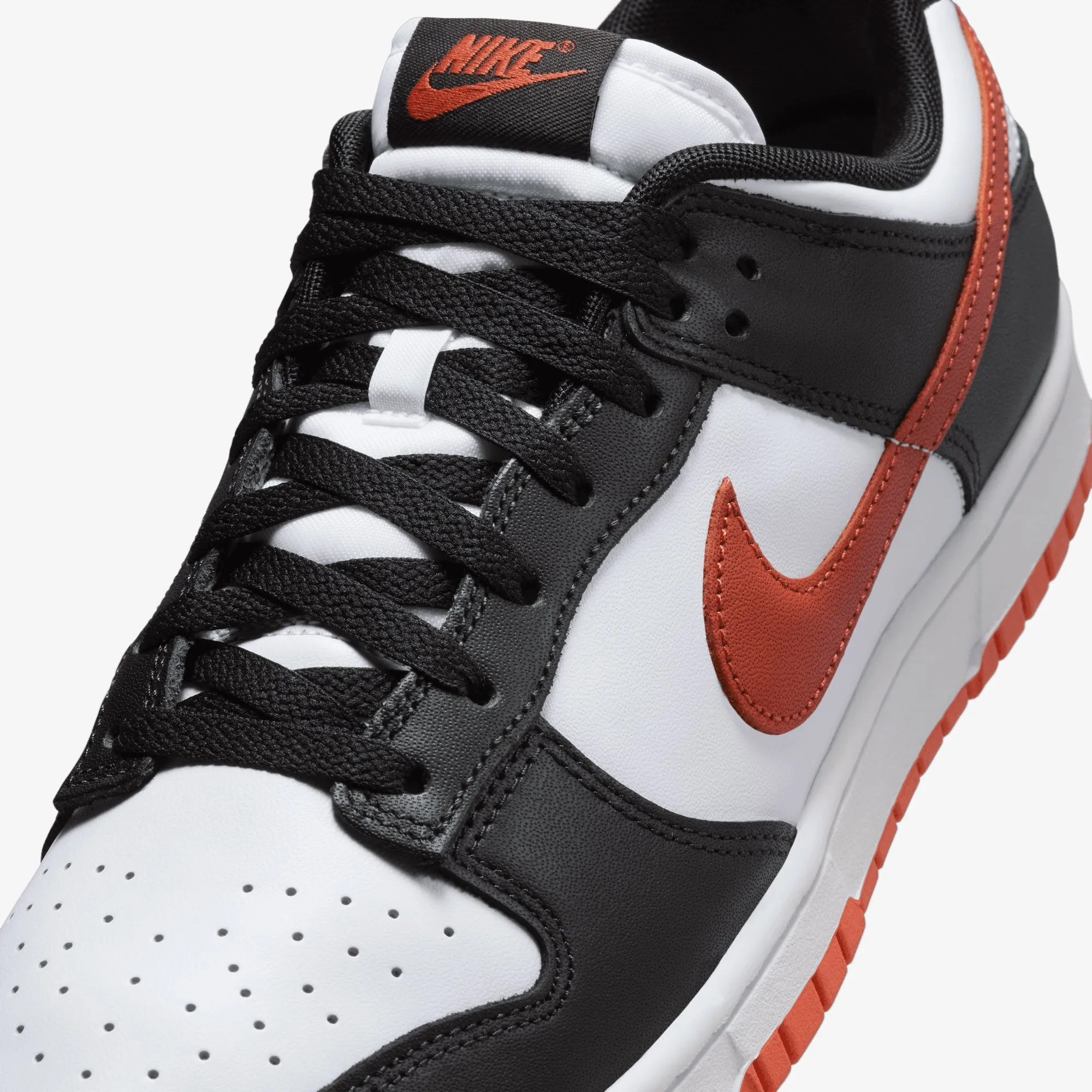 Light Reflective NIKE | DUNK LOW RETRO { WHITE/DRAGON RED-BLACK