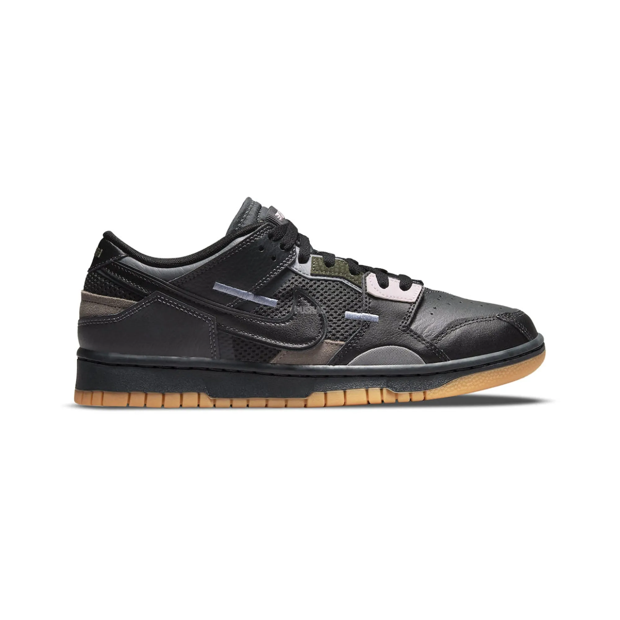 Nike Dunk Low Scrap 'Black Gum' (2022) Multi Density Midsole Recycled Synthetic Upper