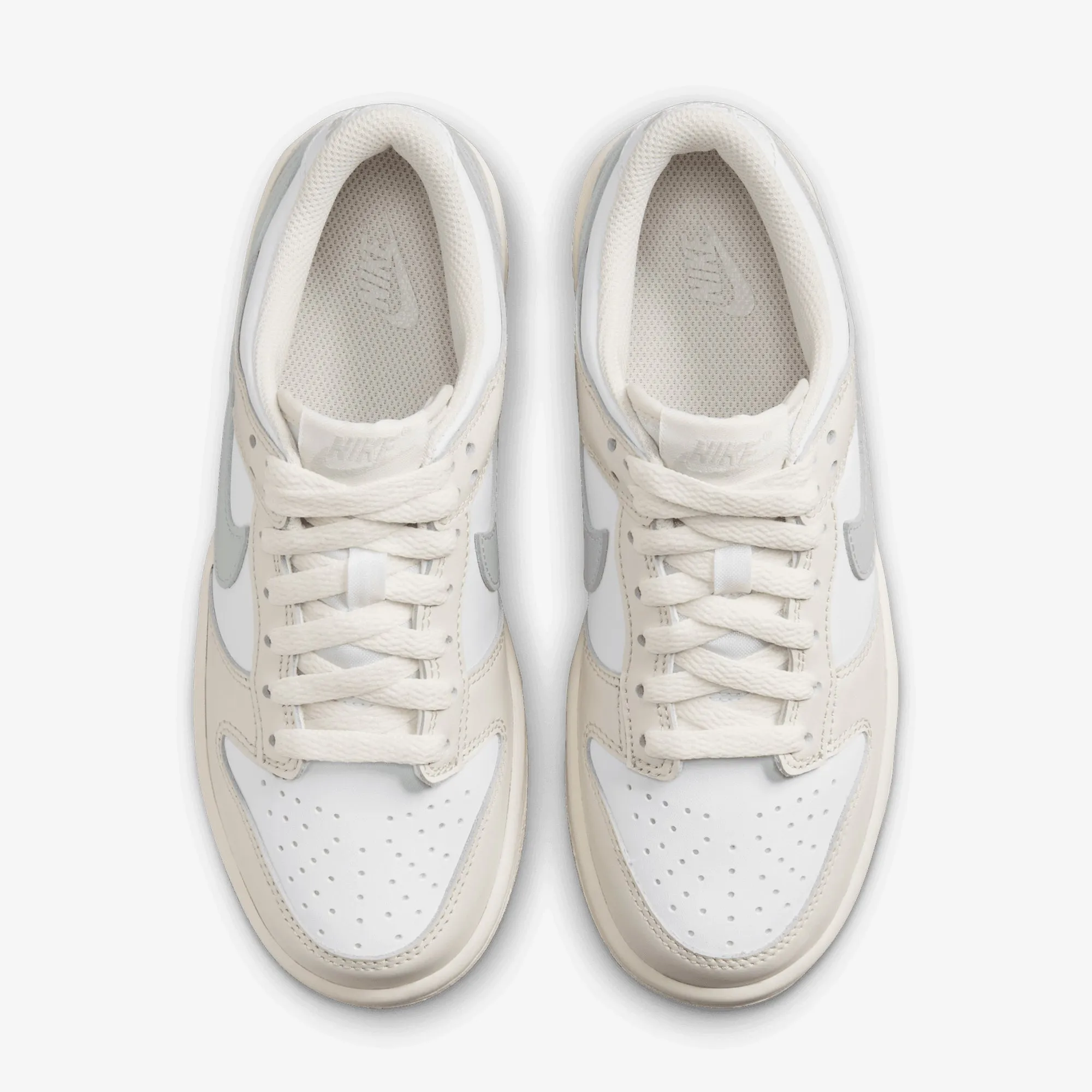 Impact protection Smooth Balance Nike | DUNK LOW { WHITE/LIGHT SILVER-PHANTOM