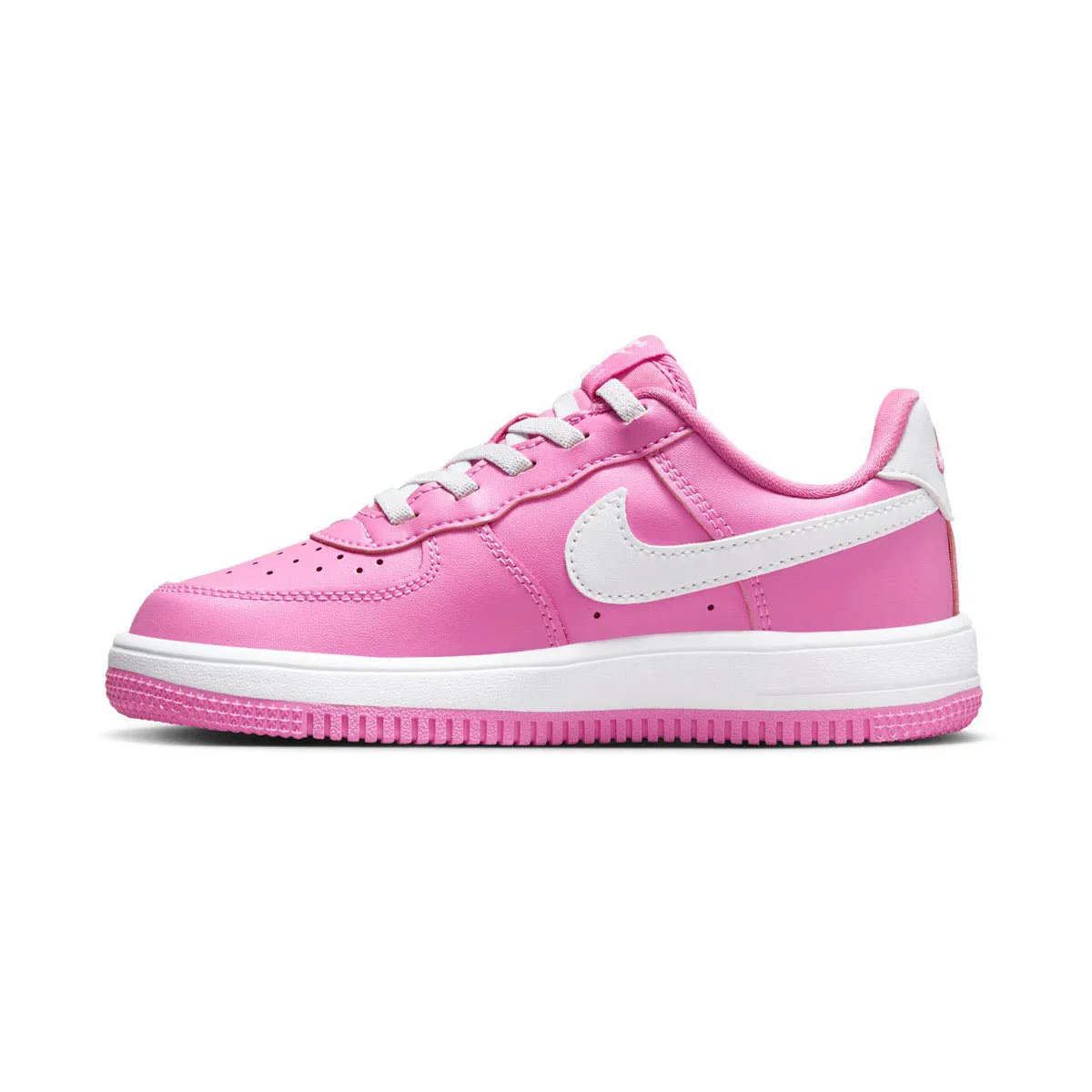 Nike Force 1 Low EasyOn 'Playful Pink' Little Kids' Shoes Lightweight Responsive Cushioning Base Support