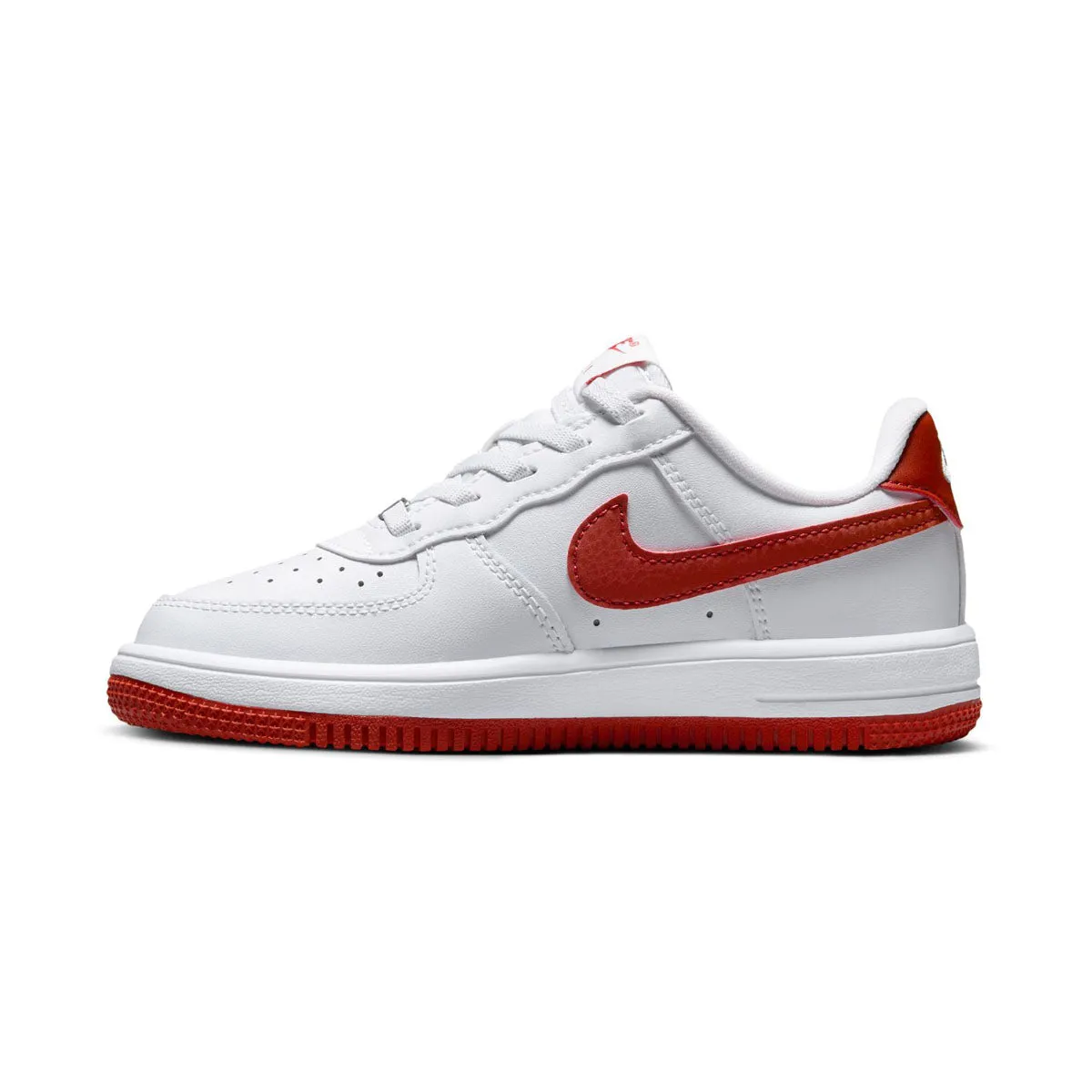 Nike Force 1 Low EasyOn 'White Dragon Red' Little Kids' Shoes Fashionable Appeal Any Outfit