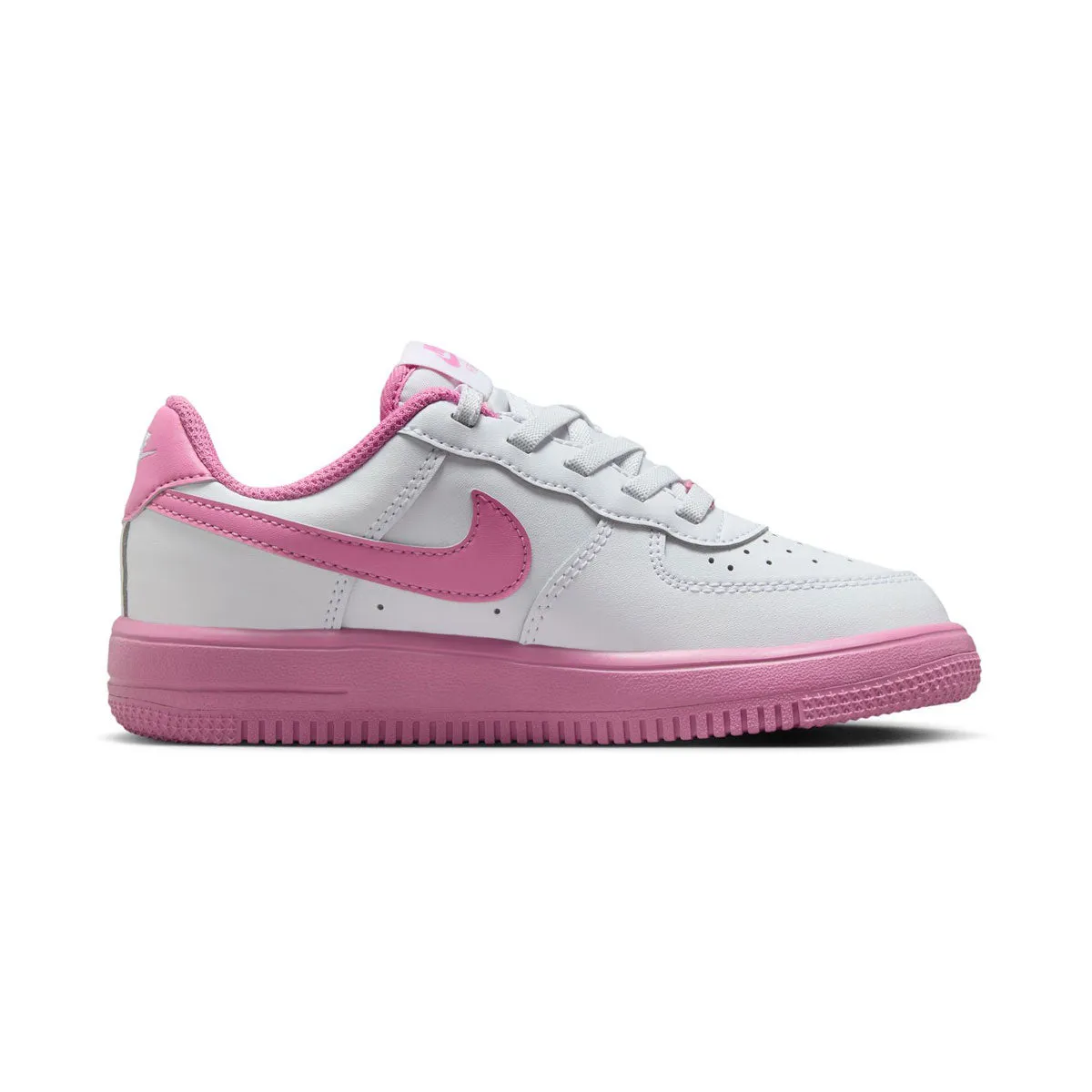 Nike Force 1 Low EasyOn 'White Magic Flamingo' Little Kids' Shoes Daily Commuting