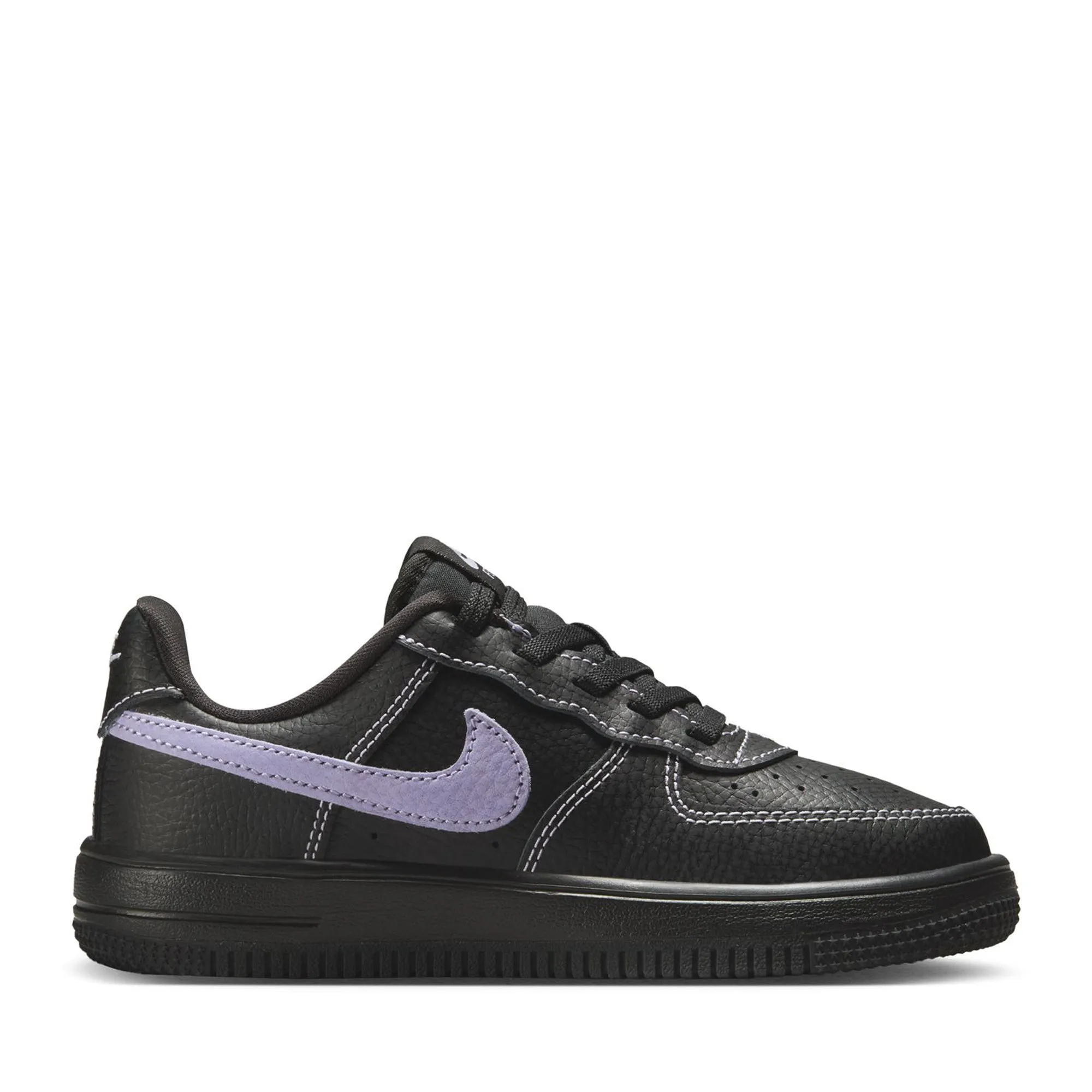 Nike Force 1 Low LV8 EasyOn (PS) - Black/Hydrangeas Shock-absorbent arch