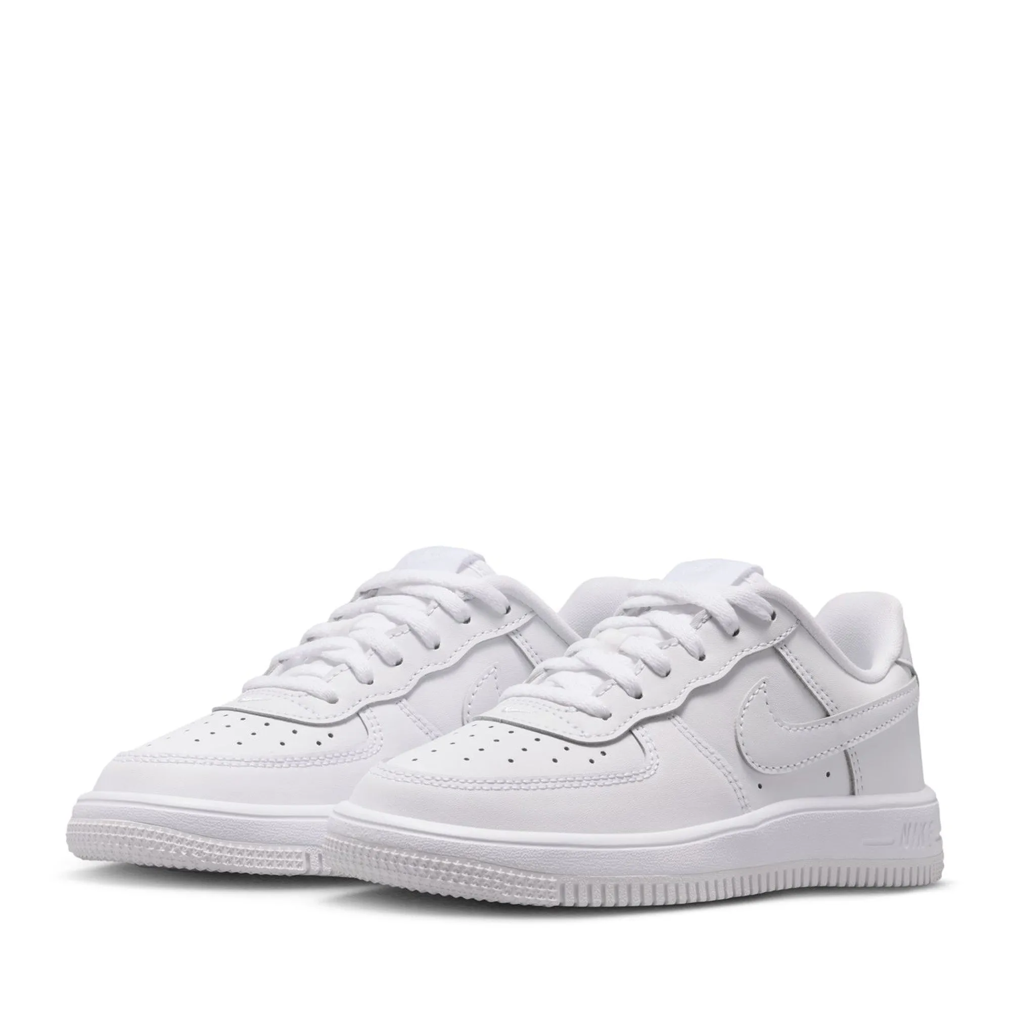 Nike Force 1 Low (PS) - White/White Layered Midsole Construction