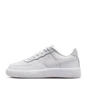 Nike Force 1 Low (PS) - White/White Durable Outsole Design