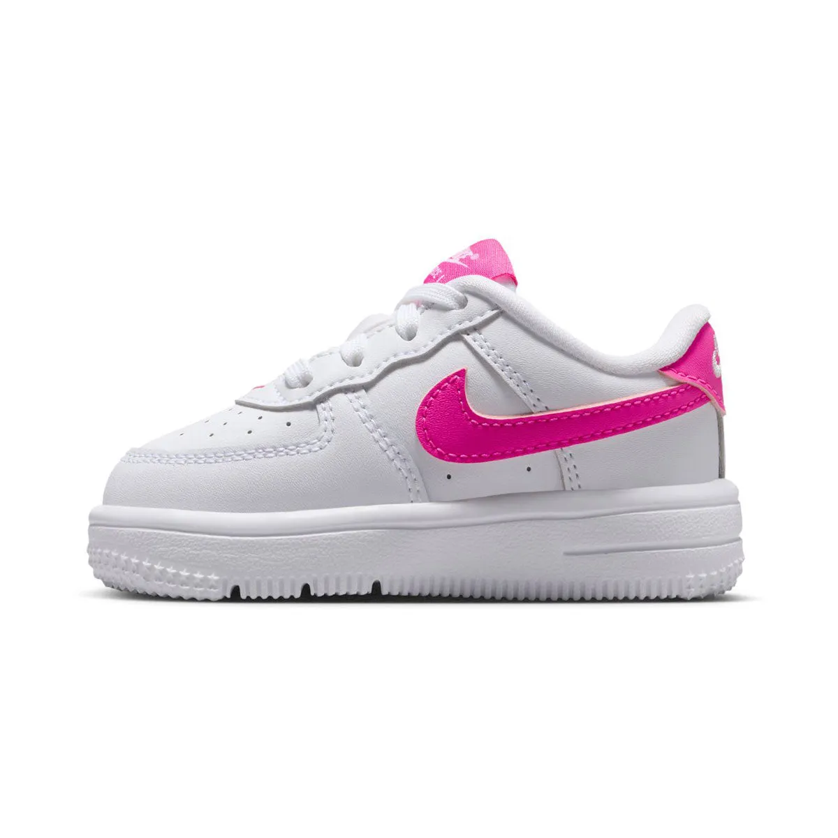 Unidirectional Airflow Vents Distinctive chic Nike Force 1 Low 'White Laser Fuchsia' Baby/Toddler Shoes