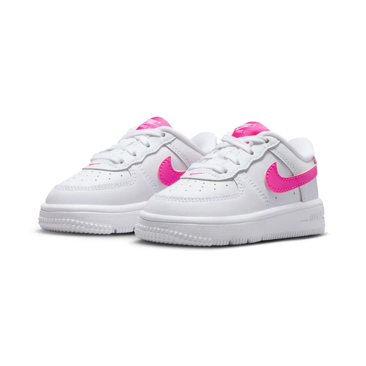 Abrasion Resistant Heel Luxurious Feel Nike Force 1 Low 'White Laser Fuchsia' Baby/Toddler Shoes