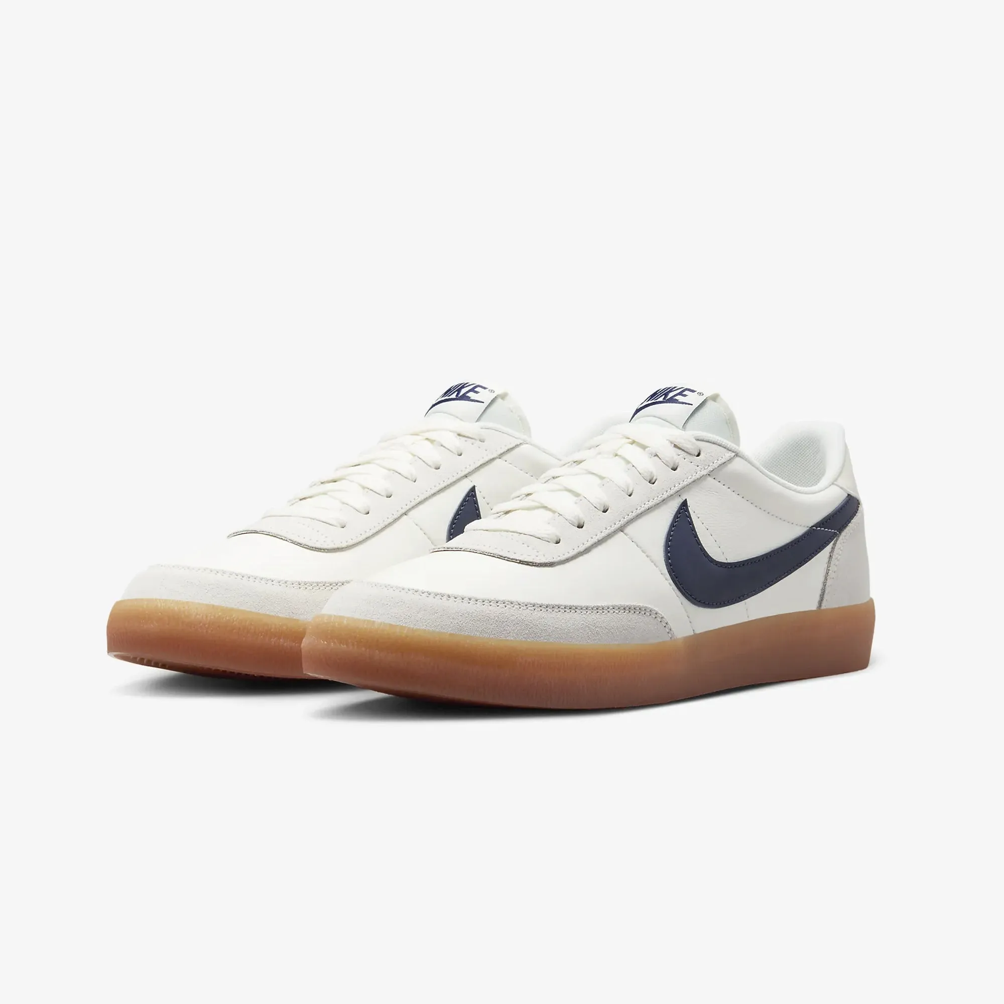Nike | KILLSHOT 2 LEATHER  { SAIL/MIDNIGHT NAVY-GUM YELLOW Padded Arch Dynamic support