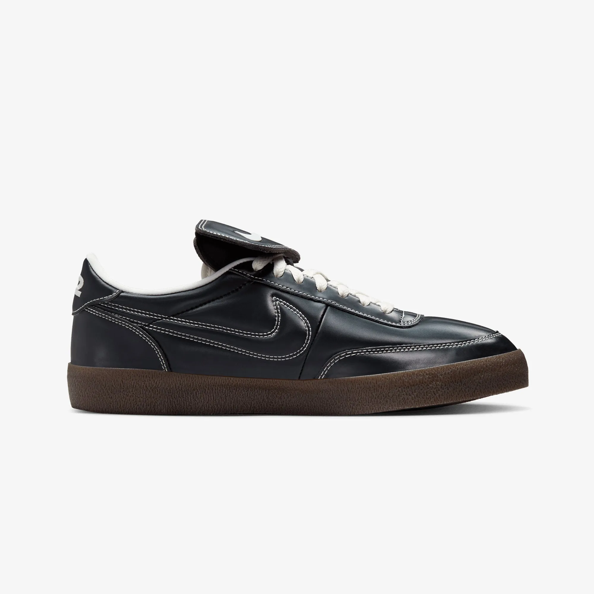 NIKE | KILLSHOT 2 PREMIUM { BLACK/BLACK-SAIL-BAROQUE BROWN Tactile Grip Patterns Slip On Mechanism