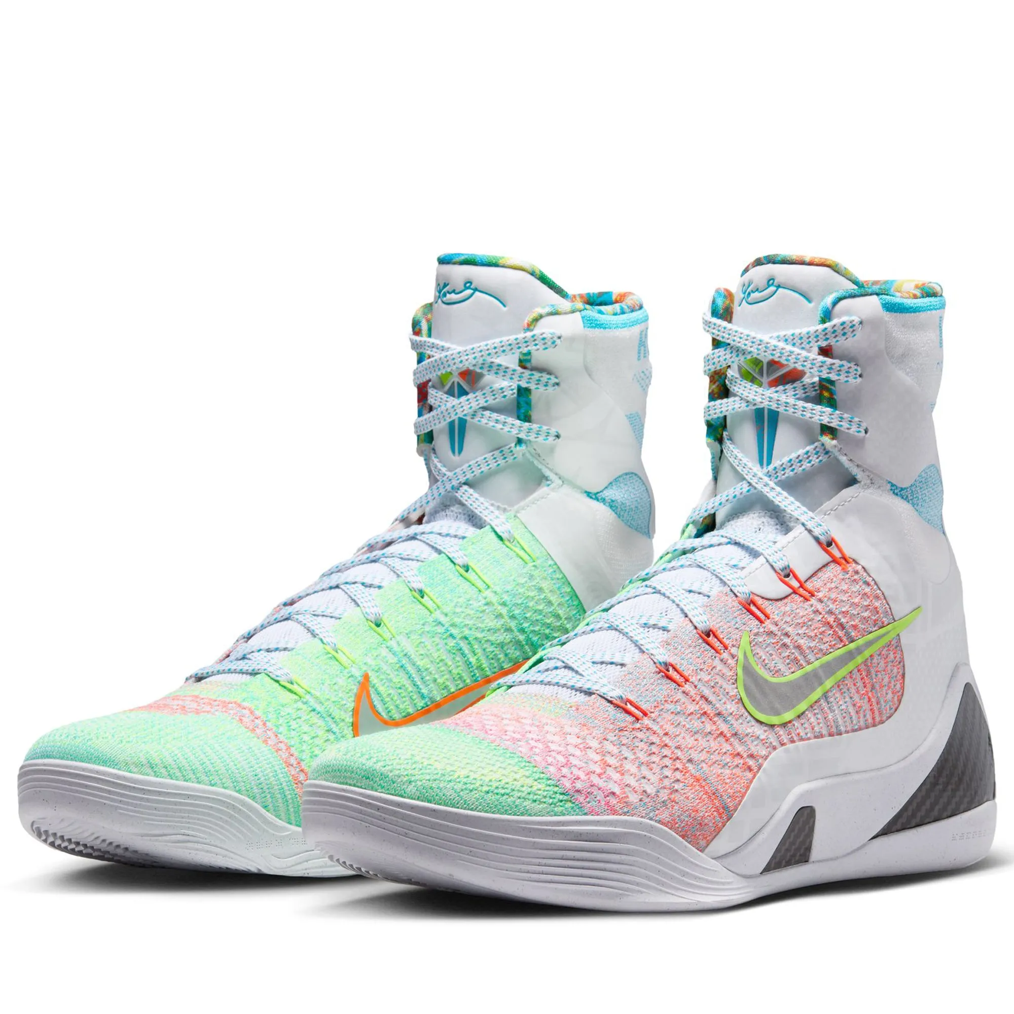 Elevated Design Bonded Midfoot Nike Kobe IX Elite High Protro 'What The' - White/Reflective Silver