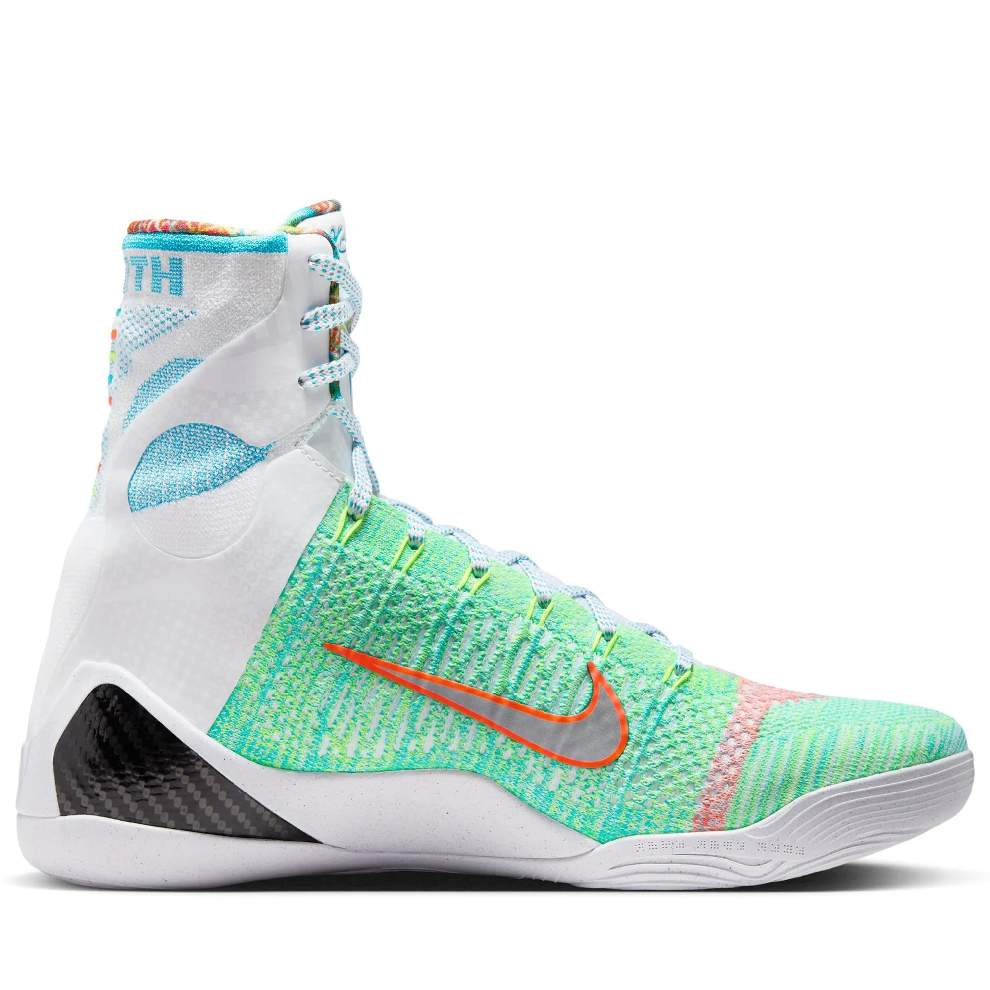 Hyperbolic Cushioning Mobility Wear Nike Kobe IX Elite High Protro 'What The' - White/Reflective Silver