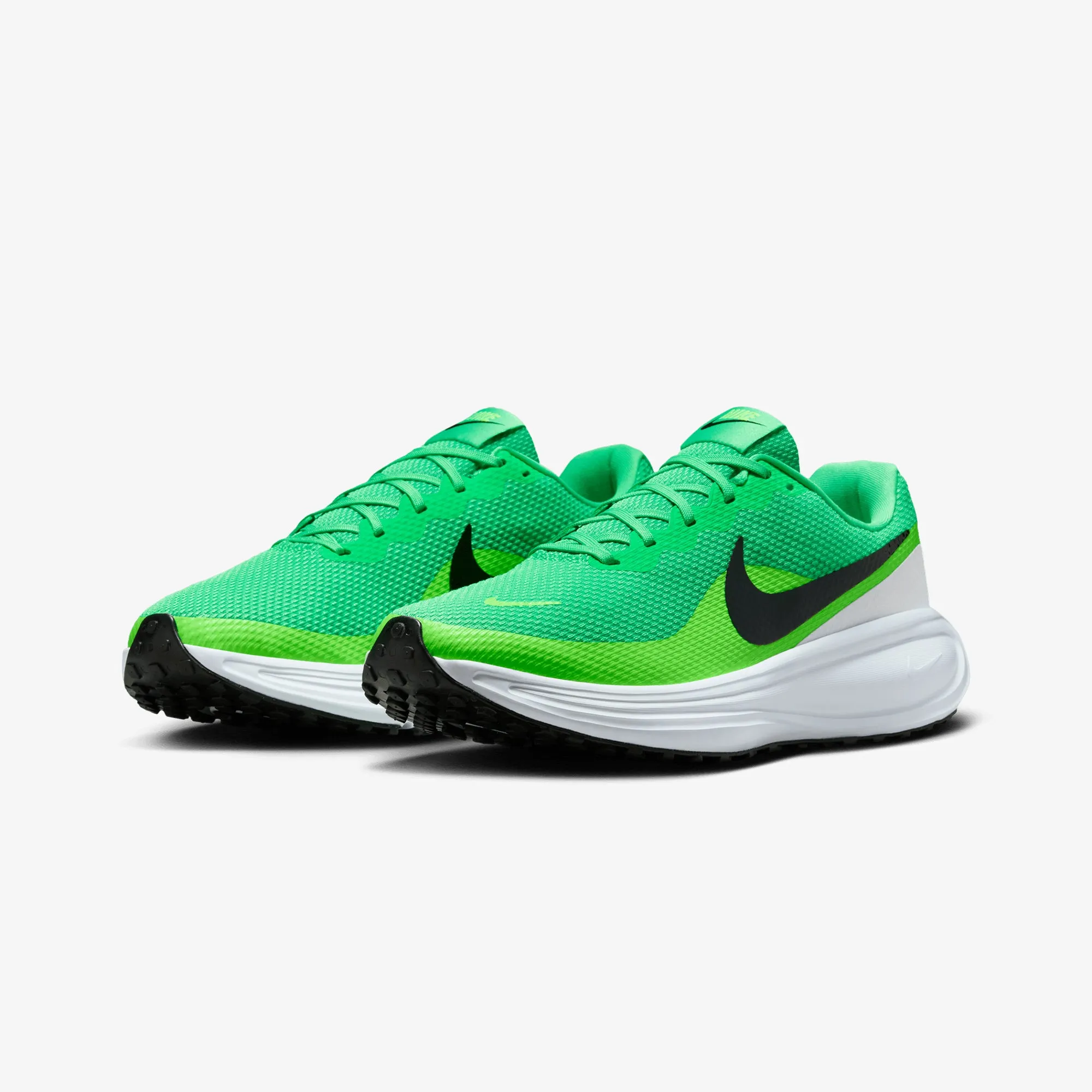 Nike | REVOLUTION 8 { GREEN SHOCK/BLACK-GREEN STRIKE-WHITE Fashion-Forward Look