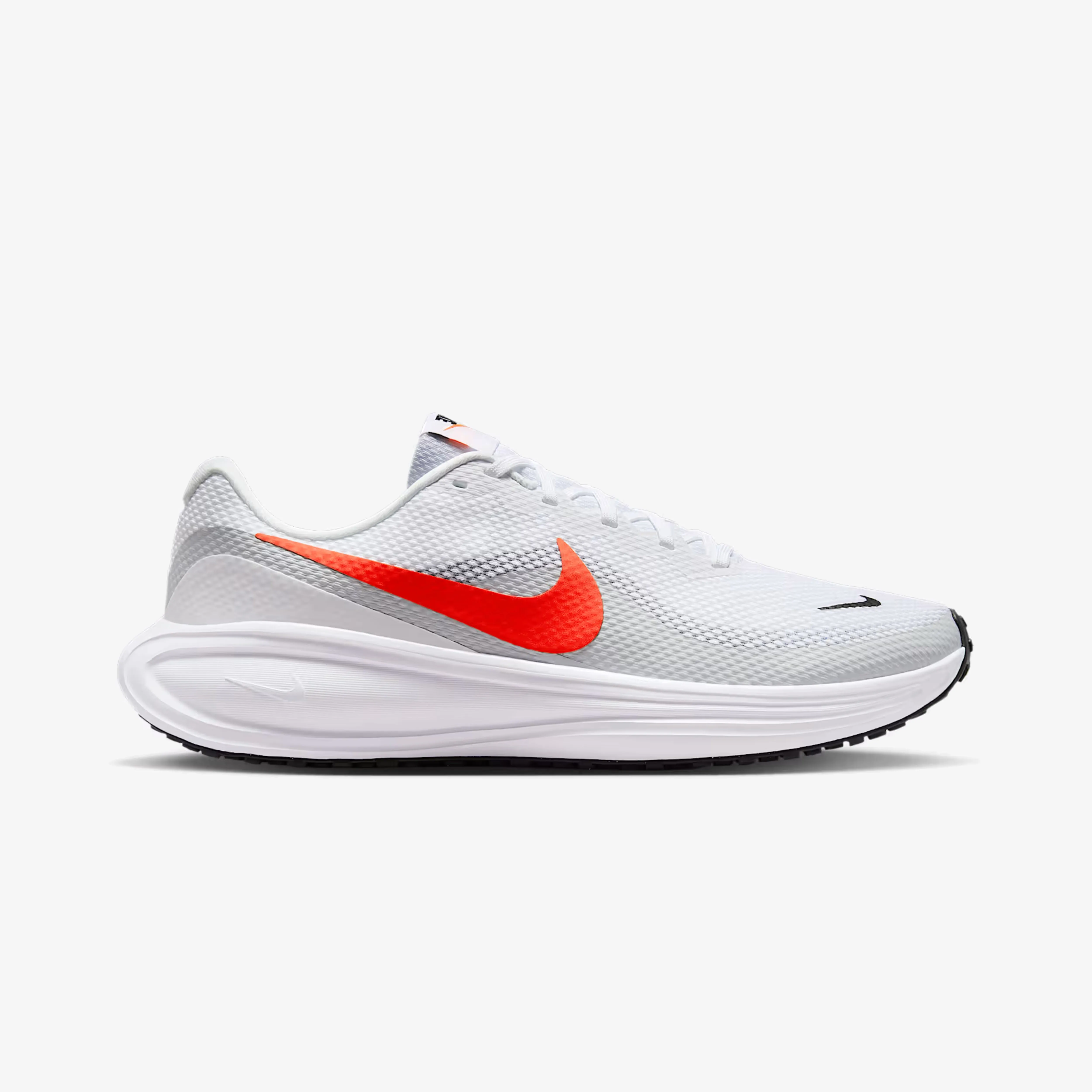 Outdoor Stroll Unisex Appeal Nike | REVOLUTION 8 { WHITE/BRIGHT CRIMSON-PURE PLATINUM-BLACK
