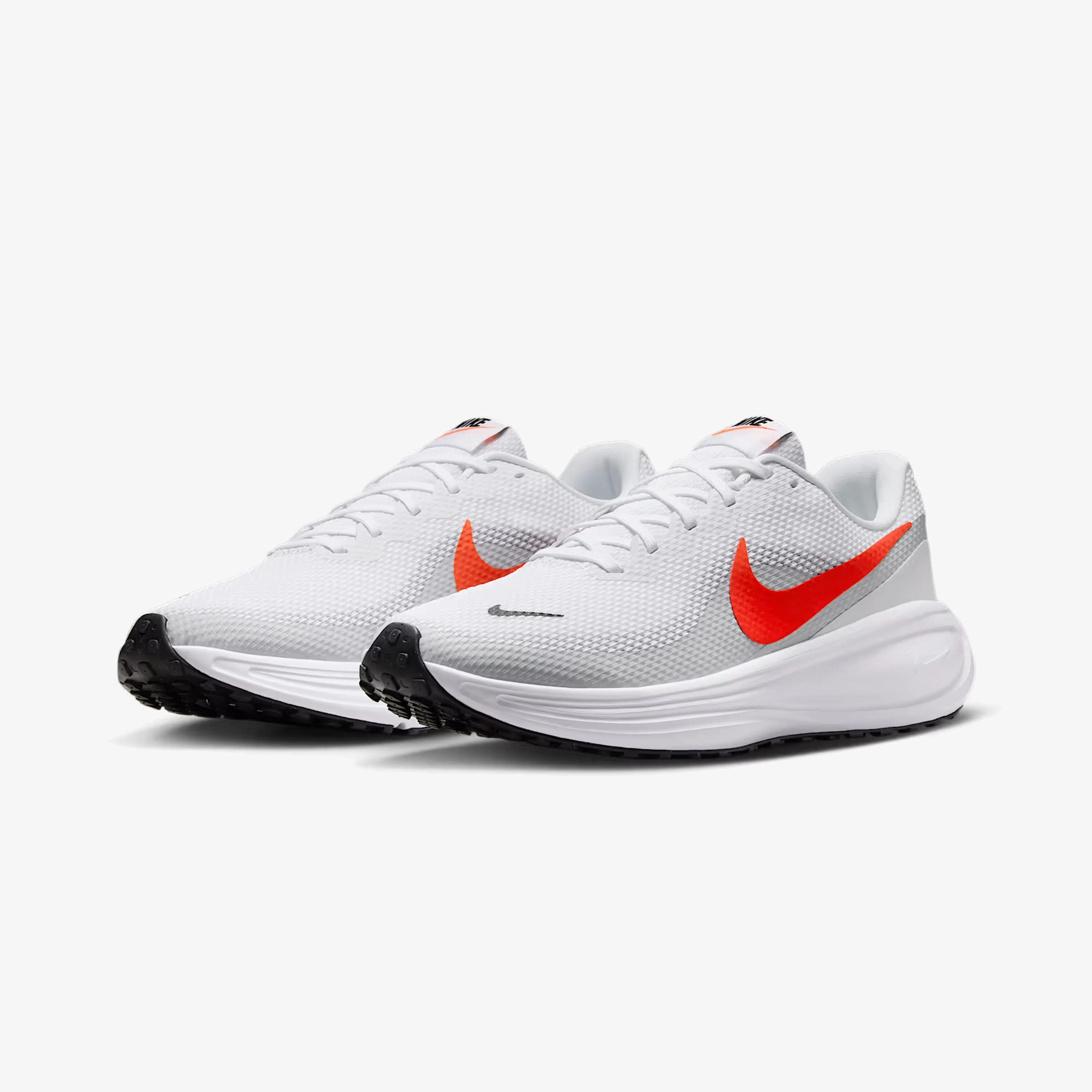 Low Top Style Non Compression Upper Nike | REVOLUTION 8 { WHITE/BRIGHT CRIMSON-PURE PLATINUM-BLACK