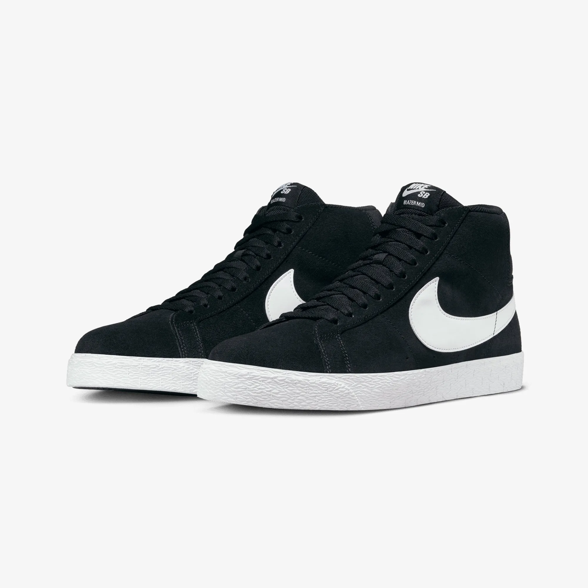 Nike | SB ZOOM BLAZER MID { BLACK/WHITE-WHITE-WHITE MeshFabric Fitness Friendly