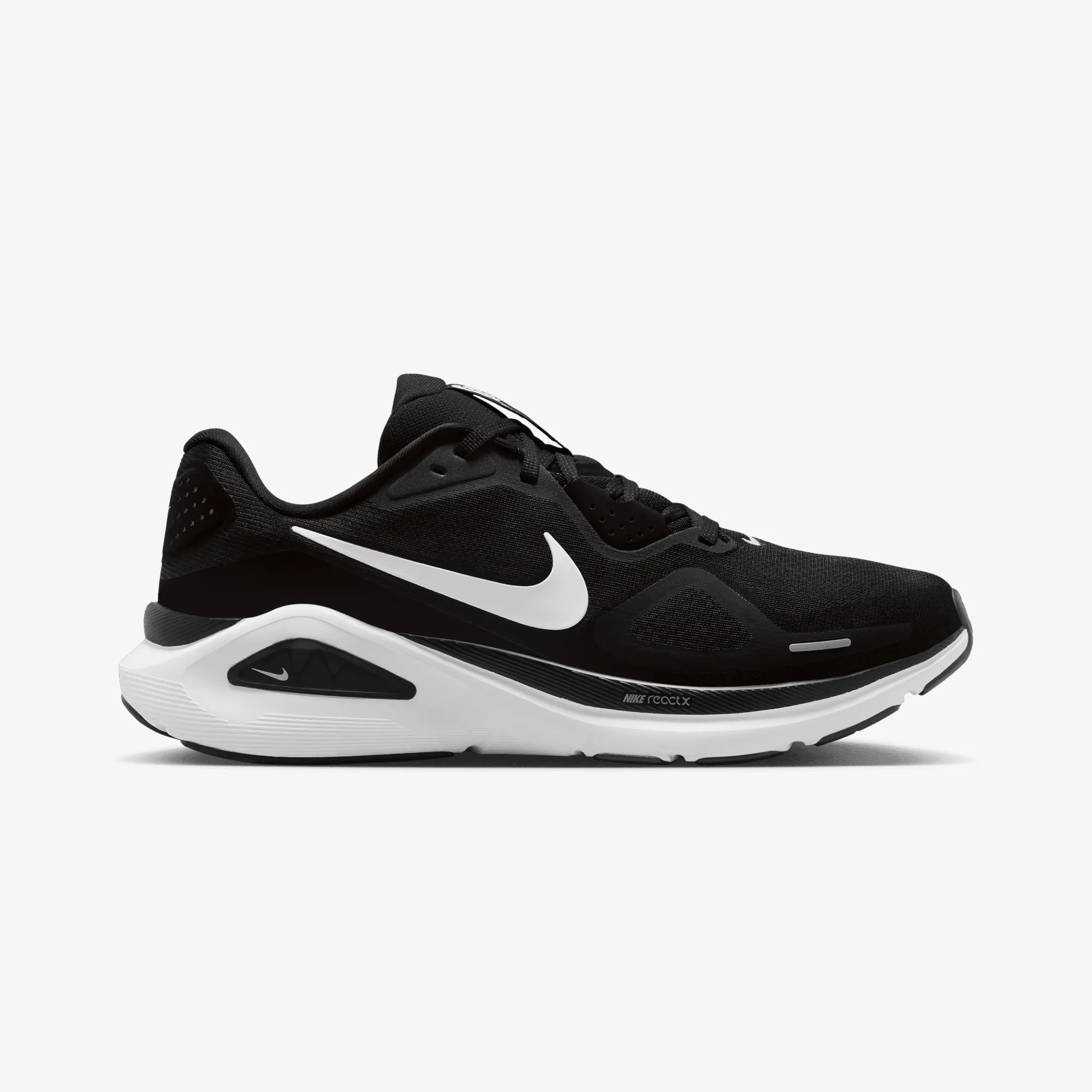 Nike | STRUCTURE 26 { BLACK/WHITE-COOL GREY-METALLIC SILVER Cushioned lining Workout Friendly