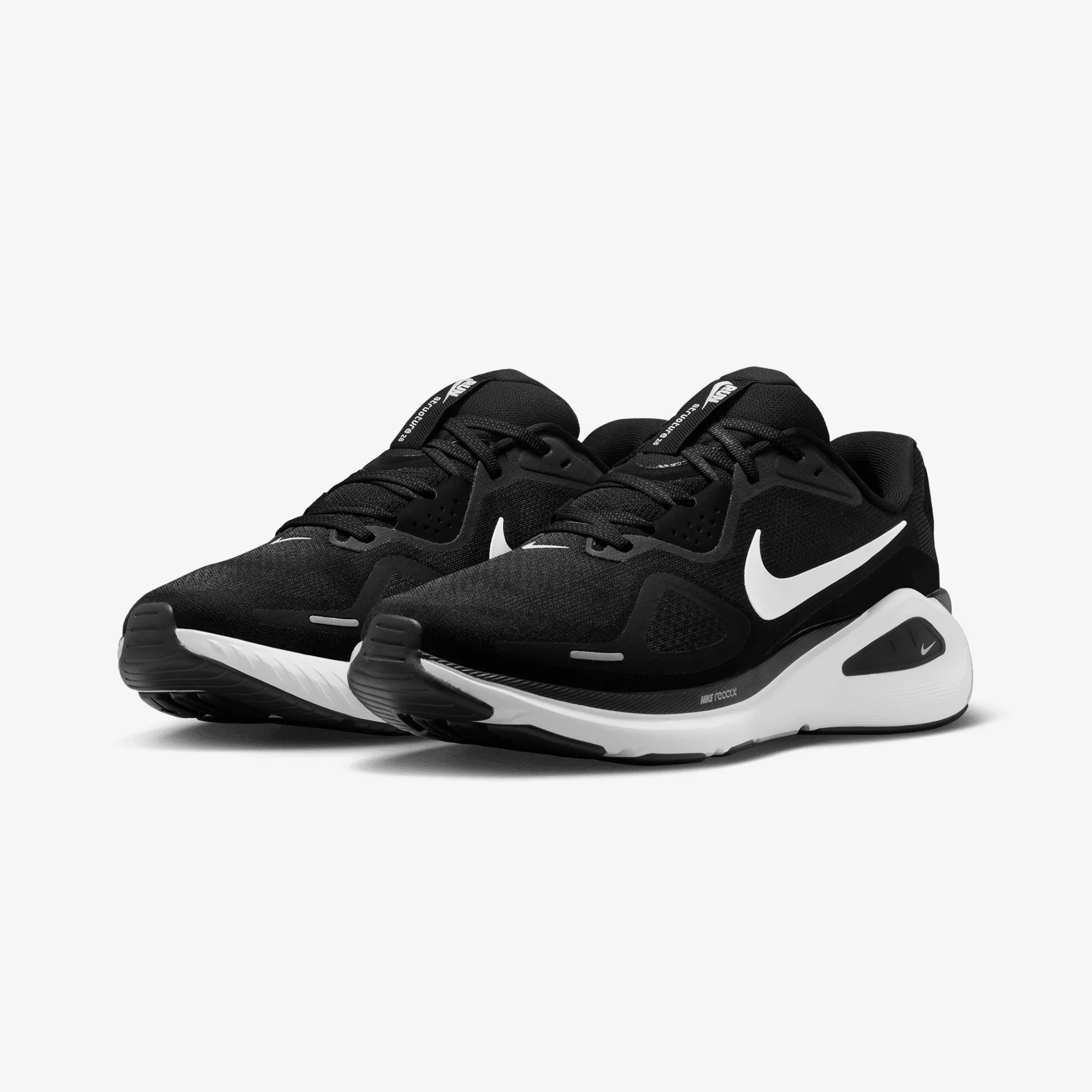 Nike | STRUCTURE 26 { BLACK/WHITE-COOL GREY-METALLIC SILVER Responsive EVA Supportive Fit