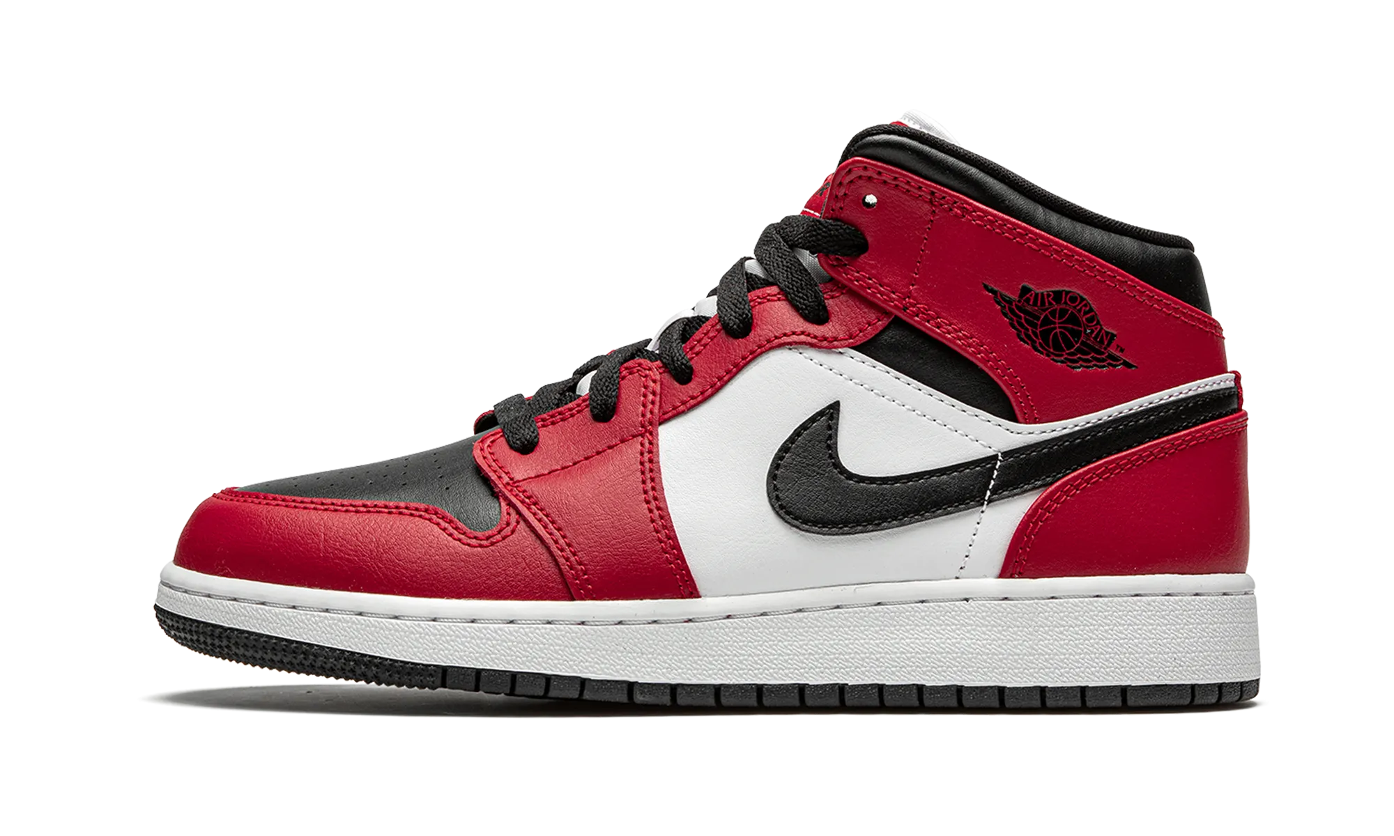 Microfiber Layers Grip Technology Air Jordan 1 Mid GS "Chicago Black Toe"
