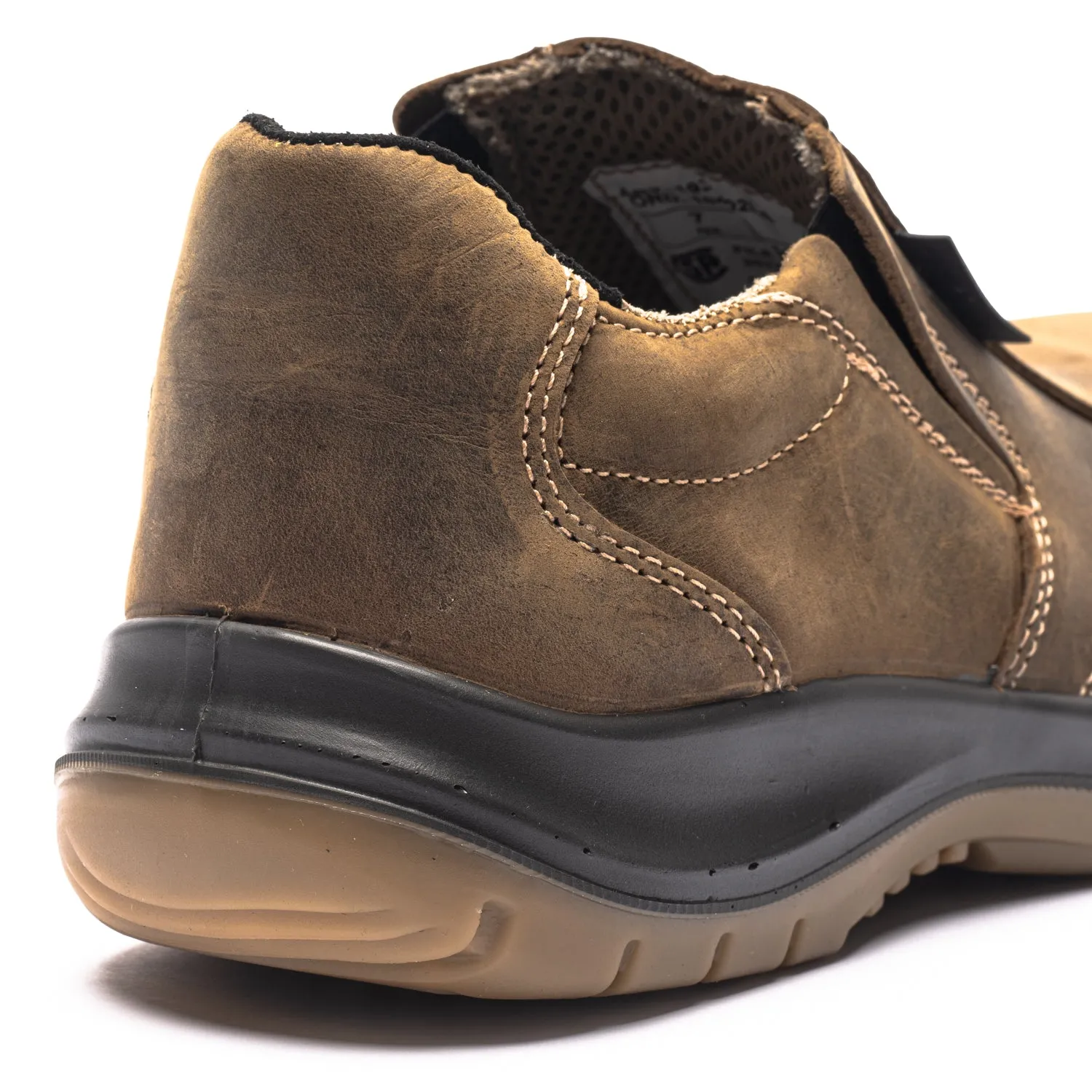 Sleek Build Comfort sole Glide Men's Composite Toe Slip On Oxford Safety Shoes 463