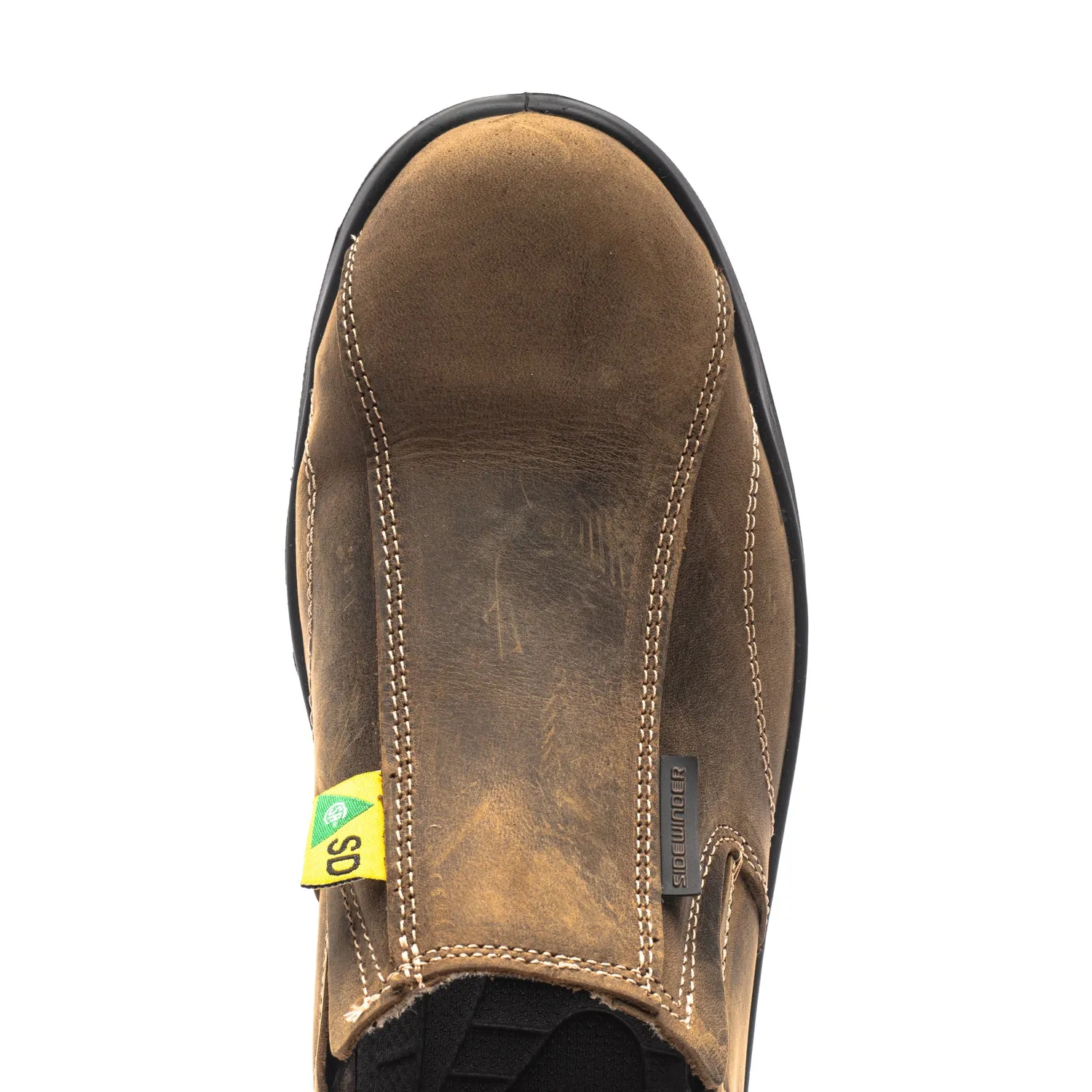Feet Wellness Sports fan Glide Men's Composite Toe Slip On Oxford Safety Shoes 463