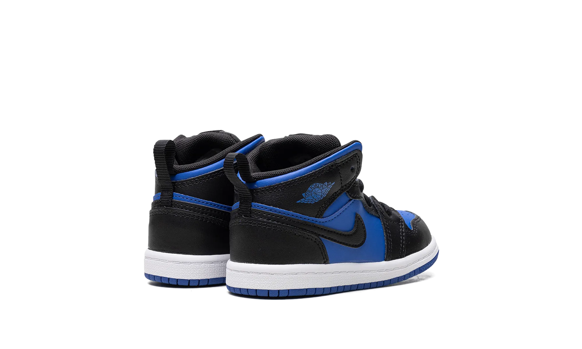 AIR JORDAN 1 MID TD "BLACK ROYAL BLUE" Slim Frame All-Round Wear