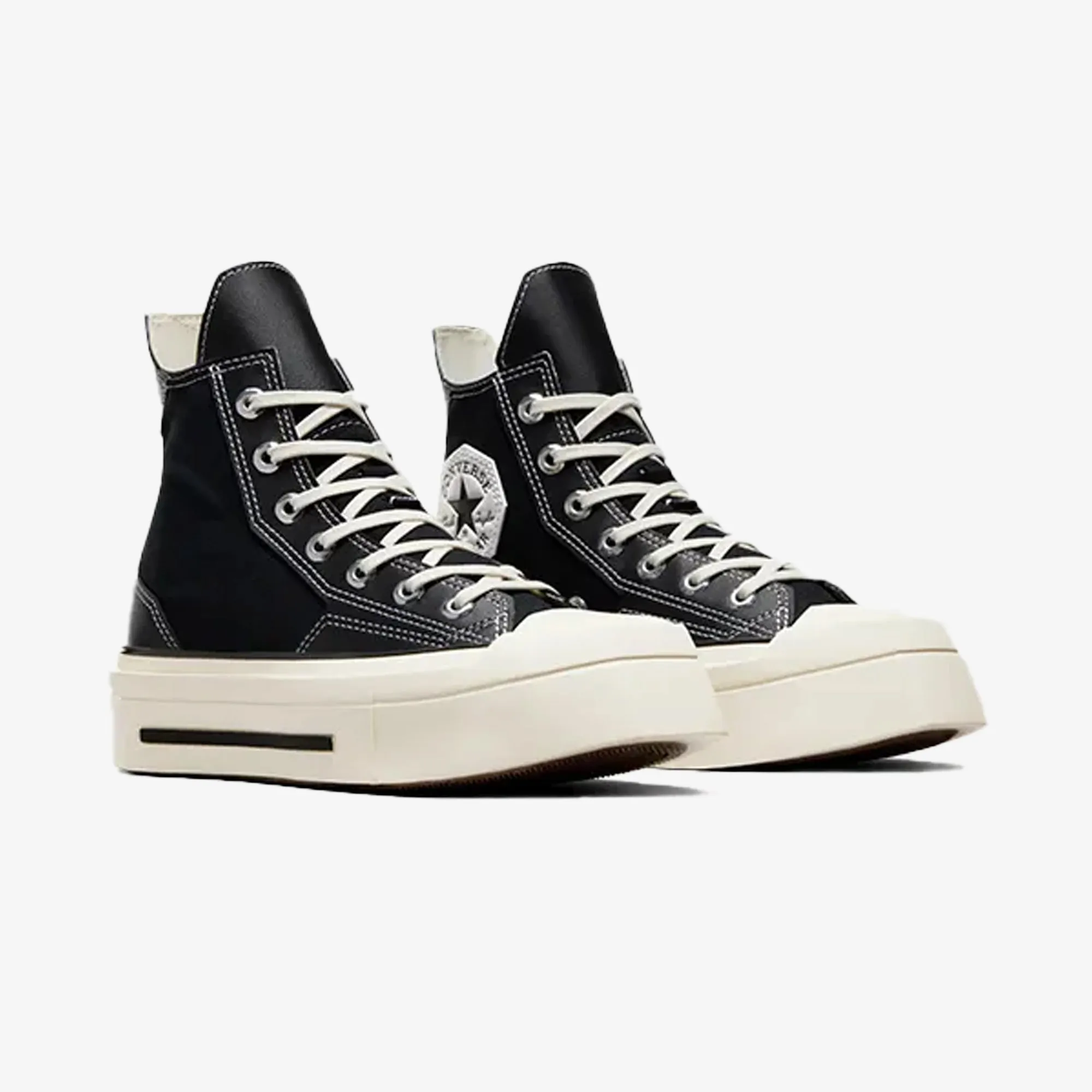 Converse | CHUCK 70 DE LUXE SQUARED  { BLACK/WHITE No Seam Interior Lean Profile