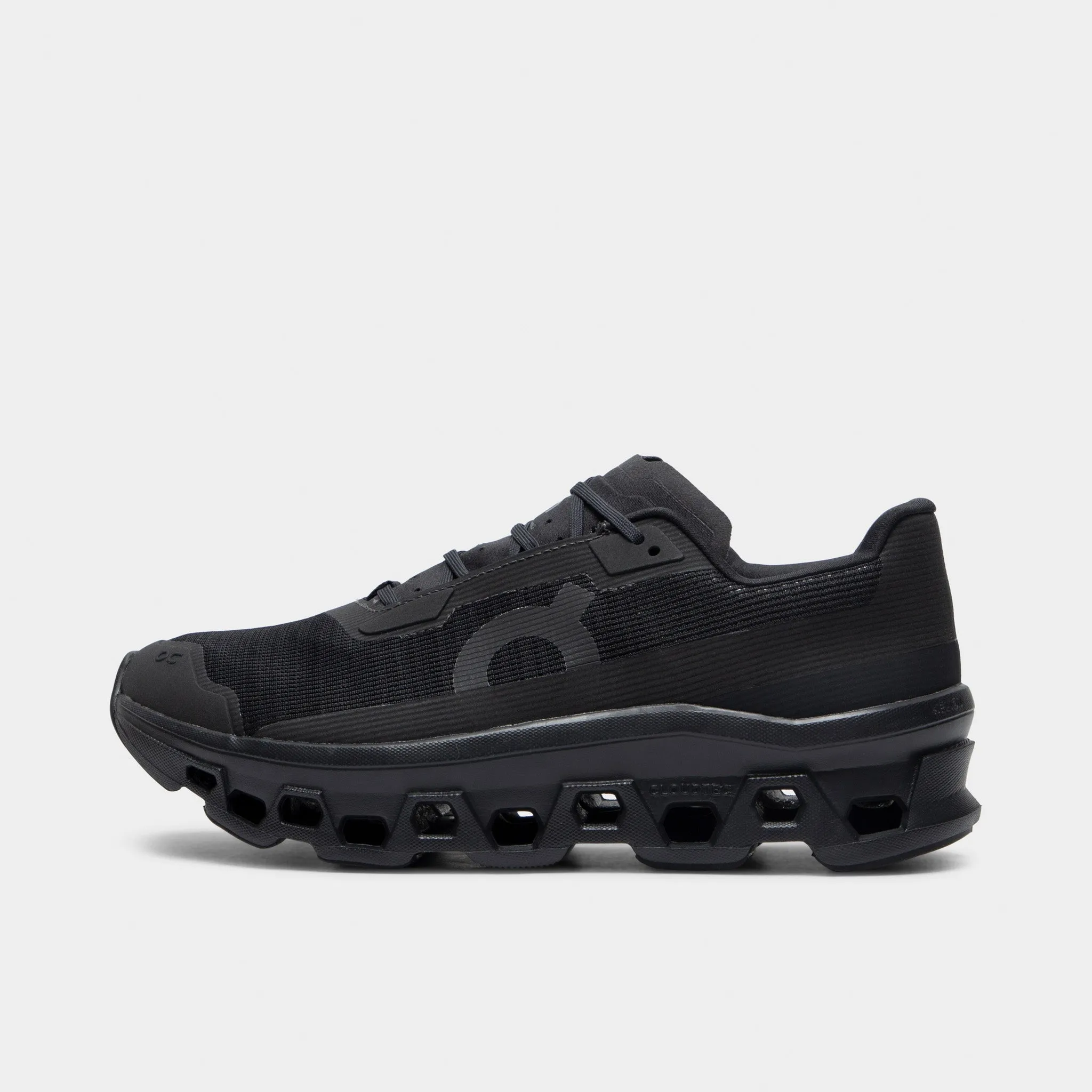 On Cloudmonster Void Black / Black Kind Glow Arch Support Standing Workers