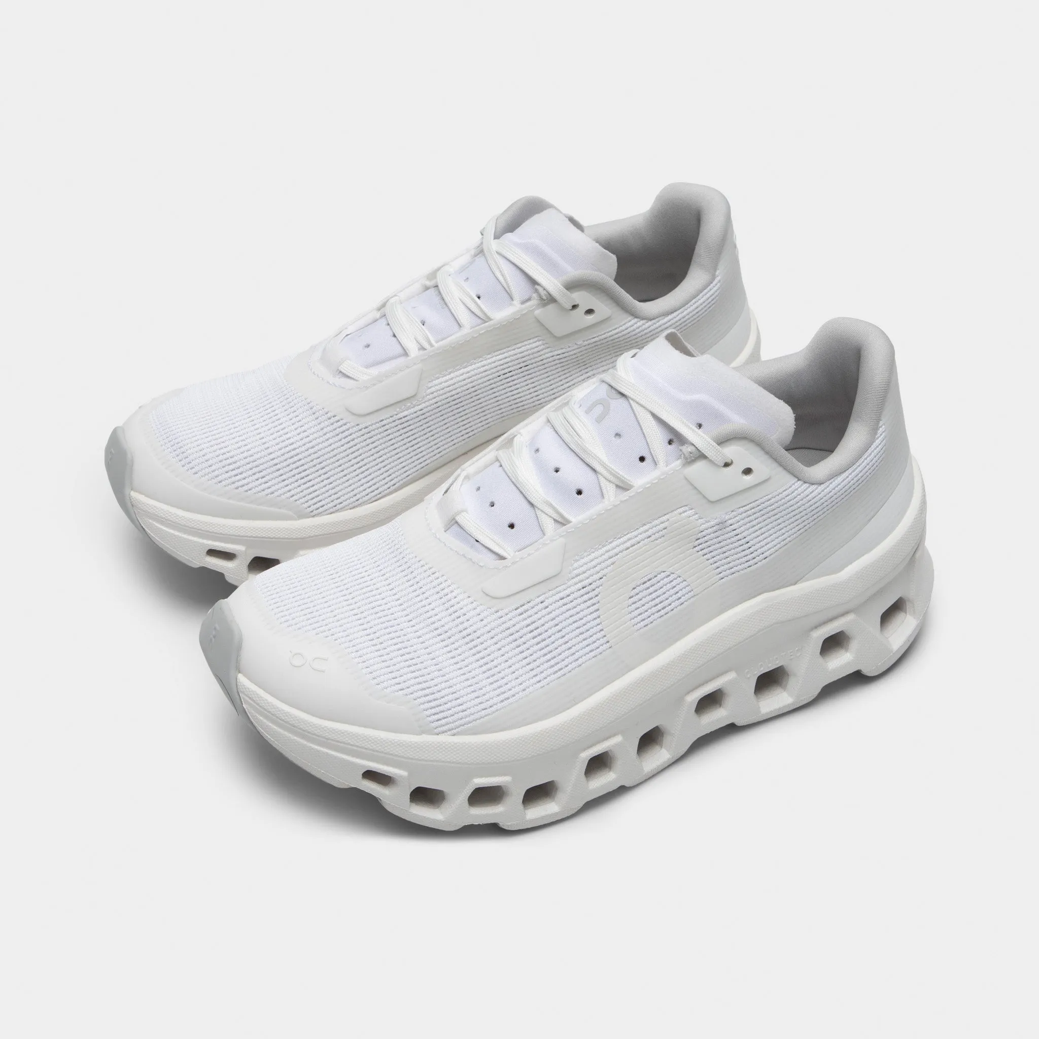 On Women's Cloudmonster Void 1 White / White Comfort Midsole Sweat Resistant Frequent Travelers