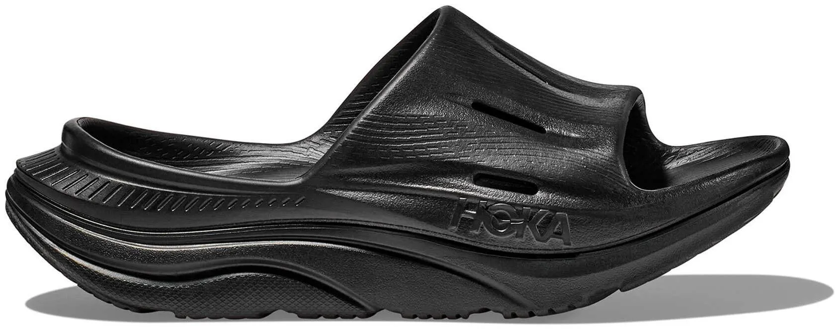 Ora Recovery Slide 3 Unisex Slides running in a volleyball court area shoes