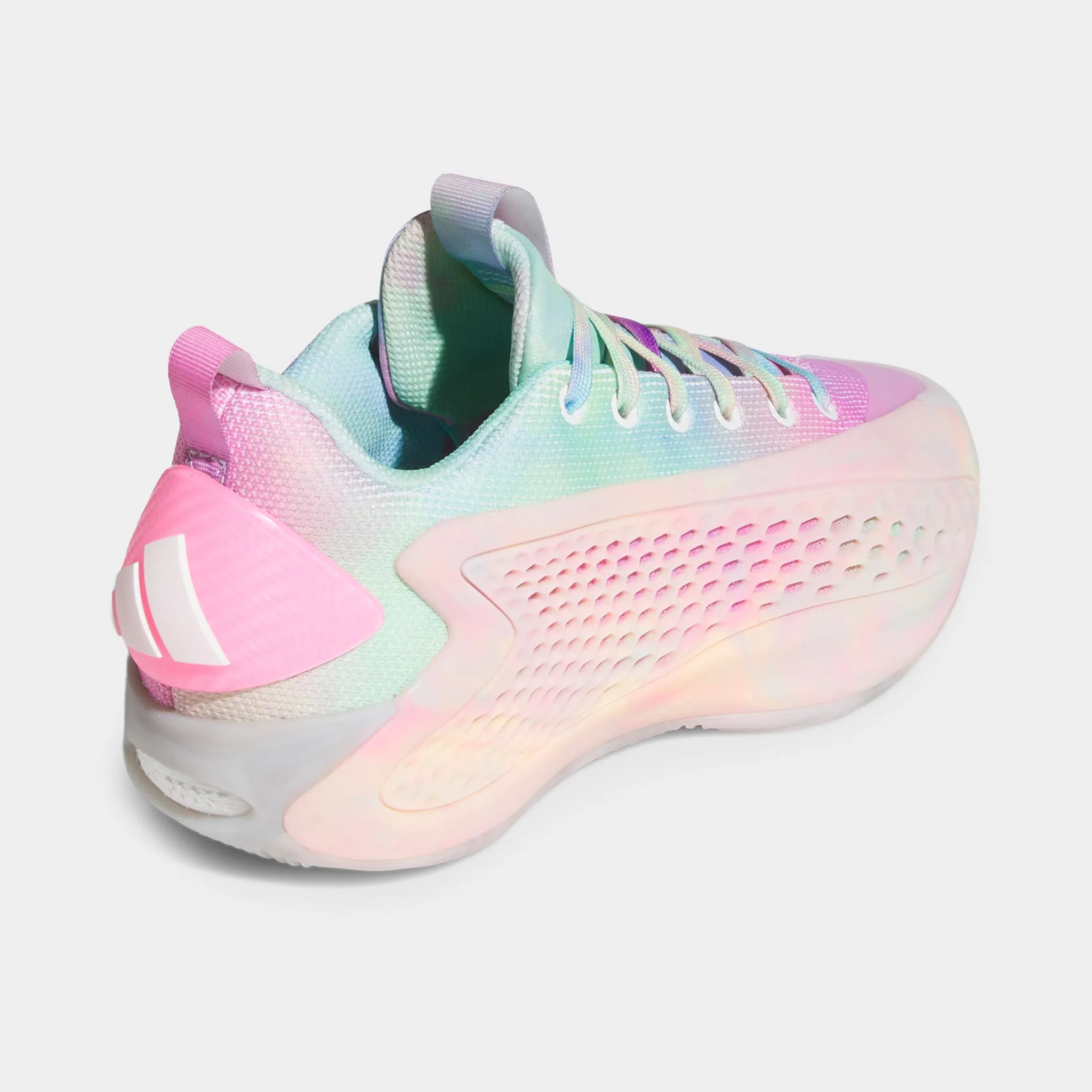 adidas Juniors' Anthony Edwards 1 Low Pink / Green - White Cushion Line